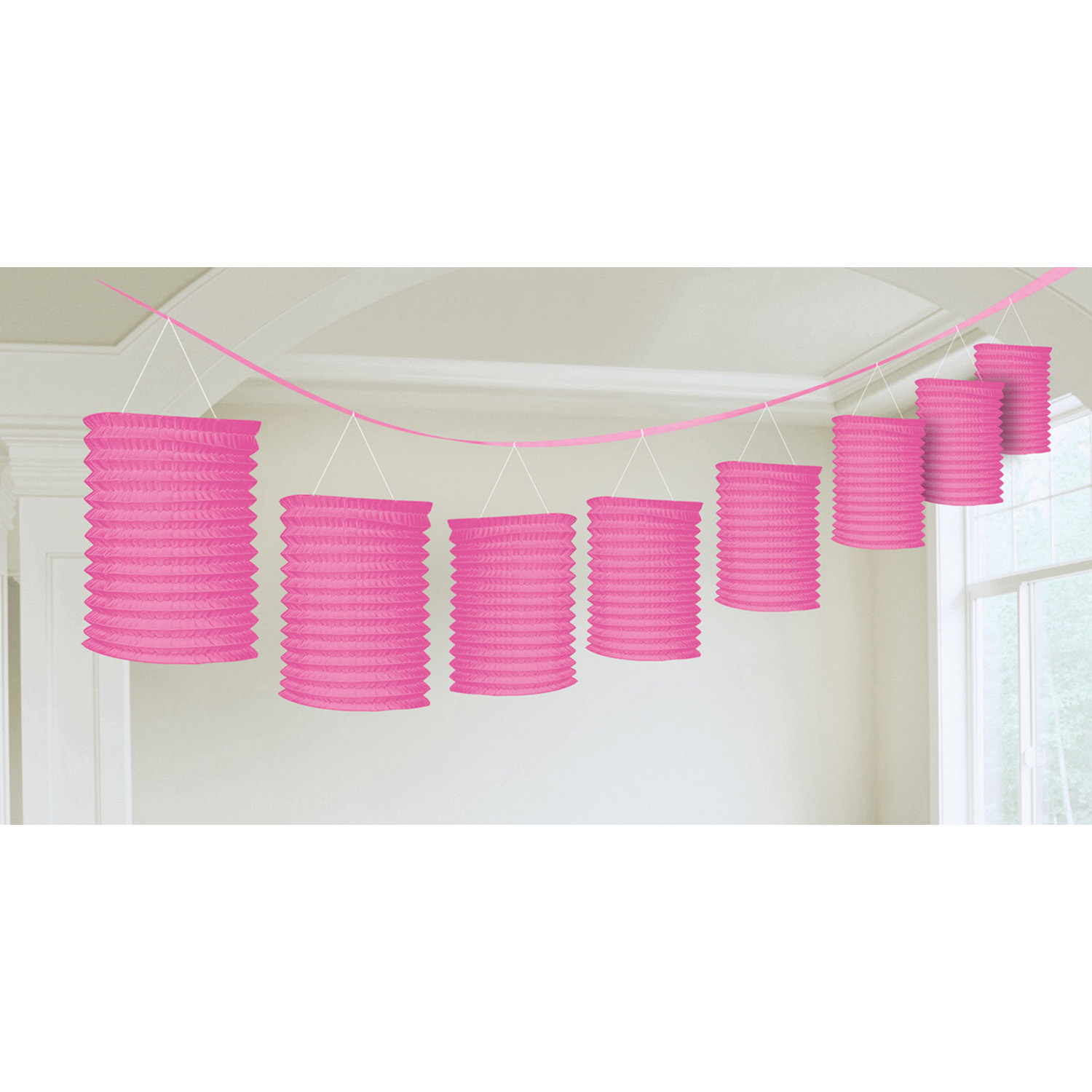 Paper Lantern Garland Hot Pink