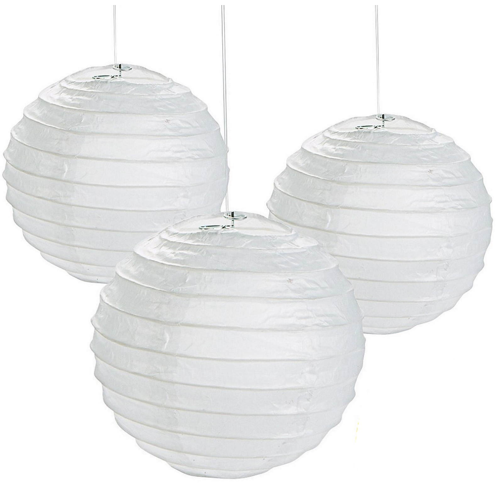 Mini Paper Lanterns White (Pack of 12)