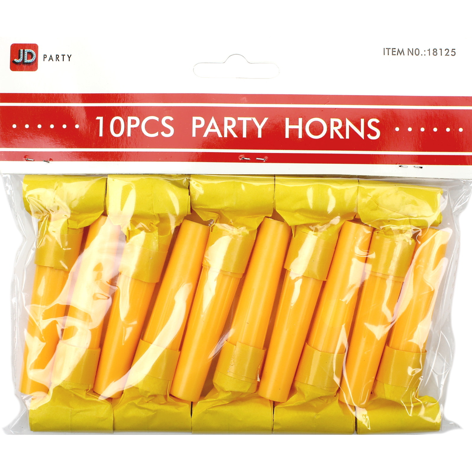 Yellow Party Blowers (Pack of 10)