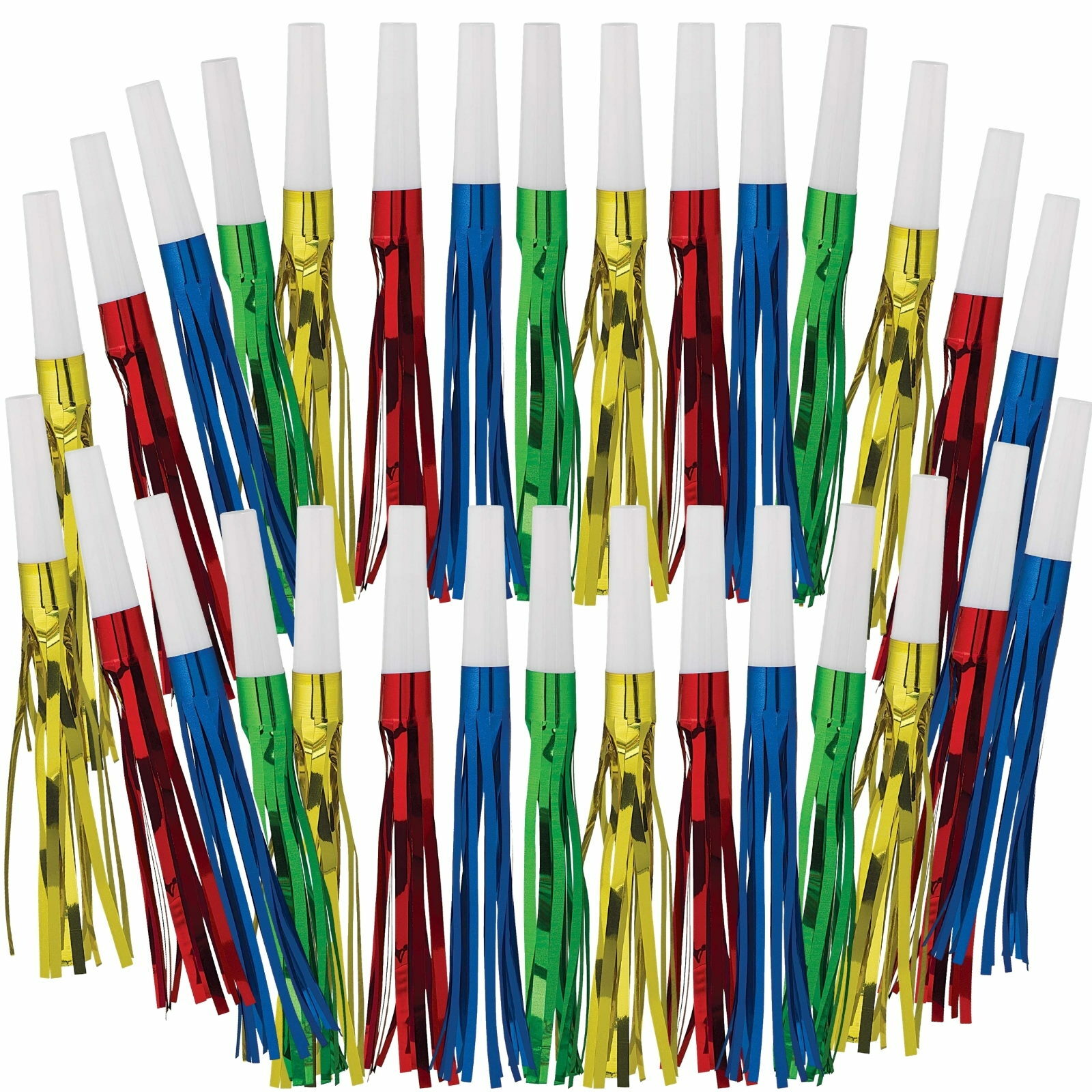 Coloured Party Blowers (Bulk of Pack of 30)