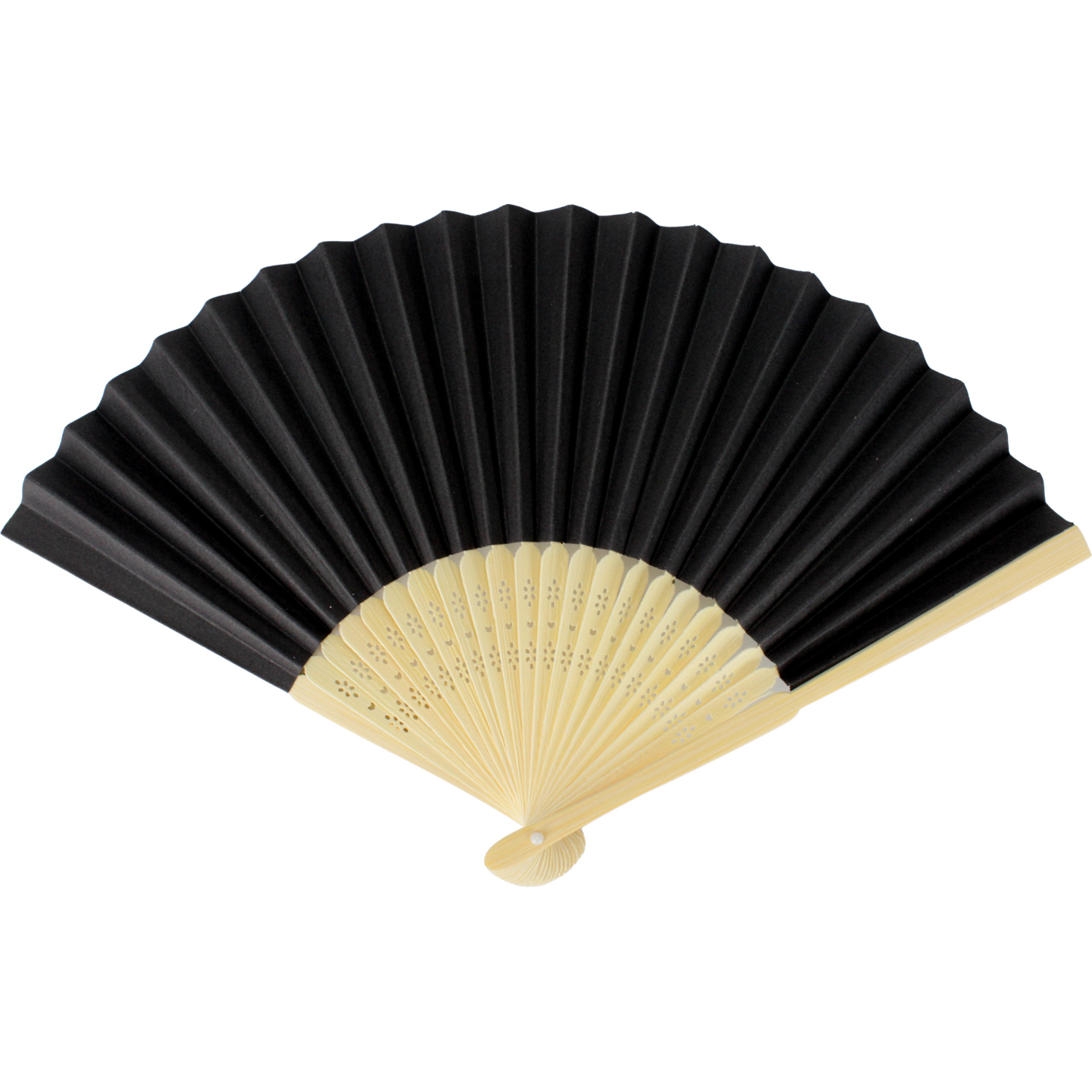 Black Paper Hand Held Fan
