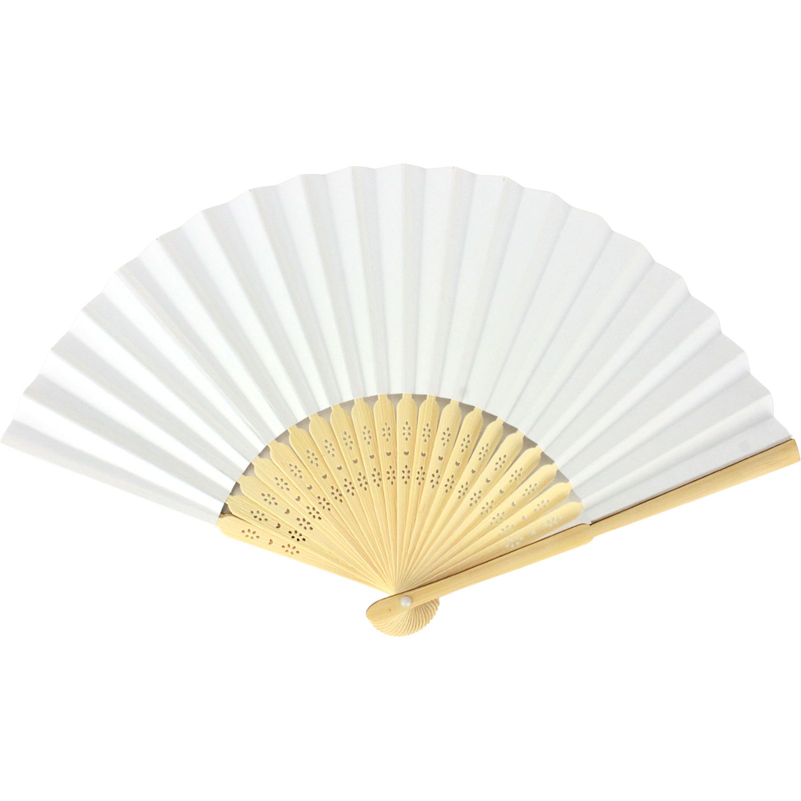 White Paper Hand Held Fan