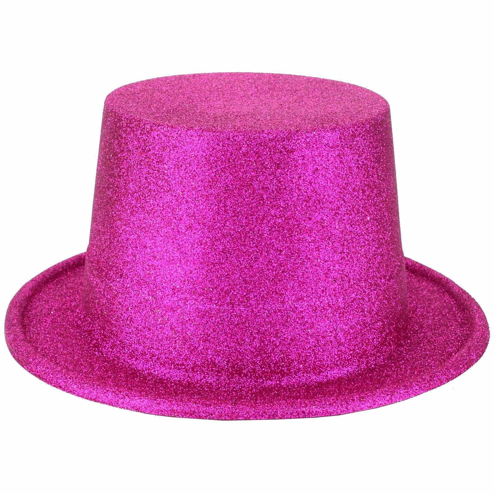 Pink Glitter Top Hat