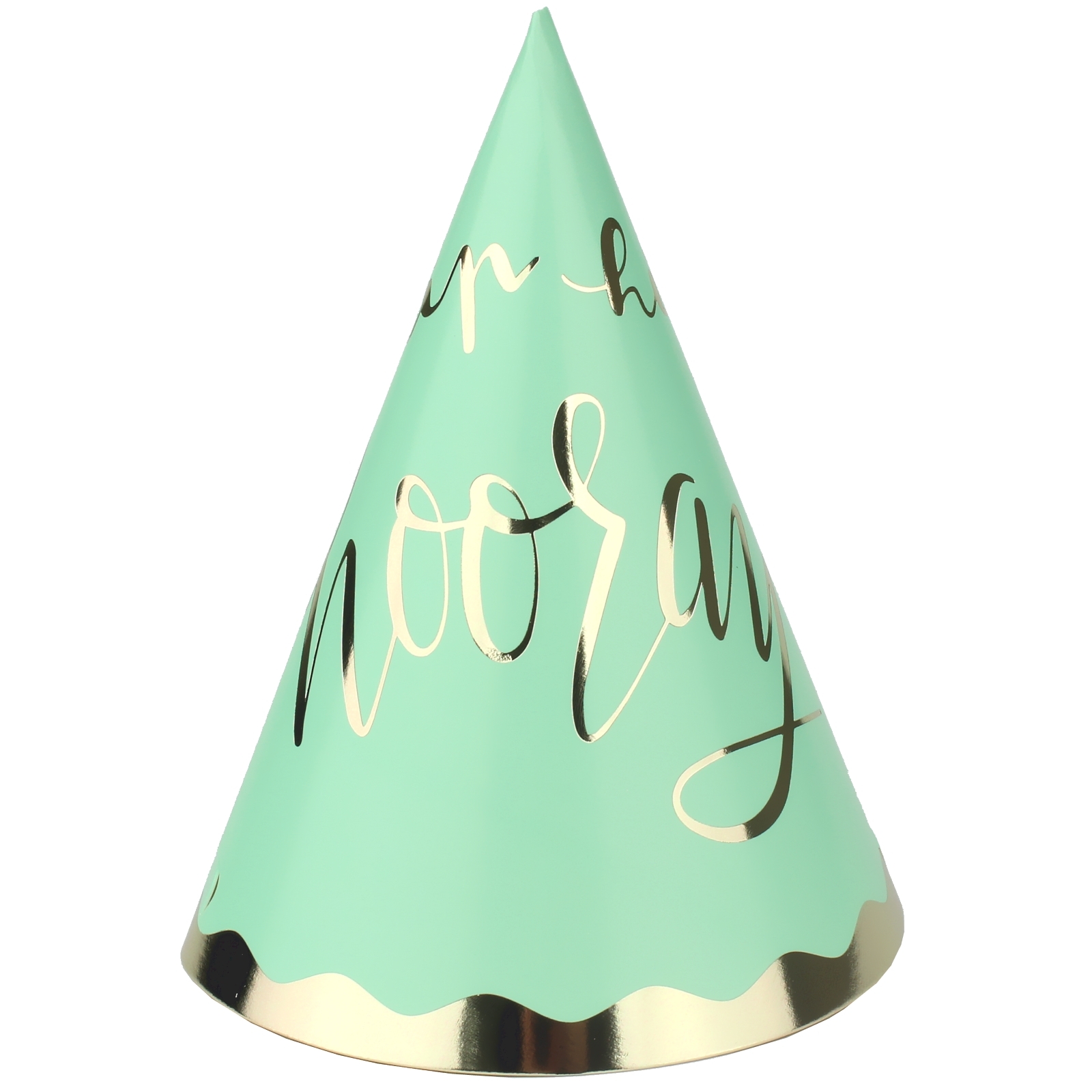 Pastel Mint Green and Gold Luxe Party Hats (Pack of 4)