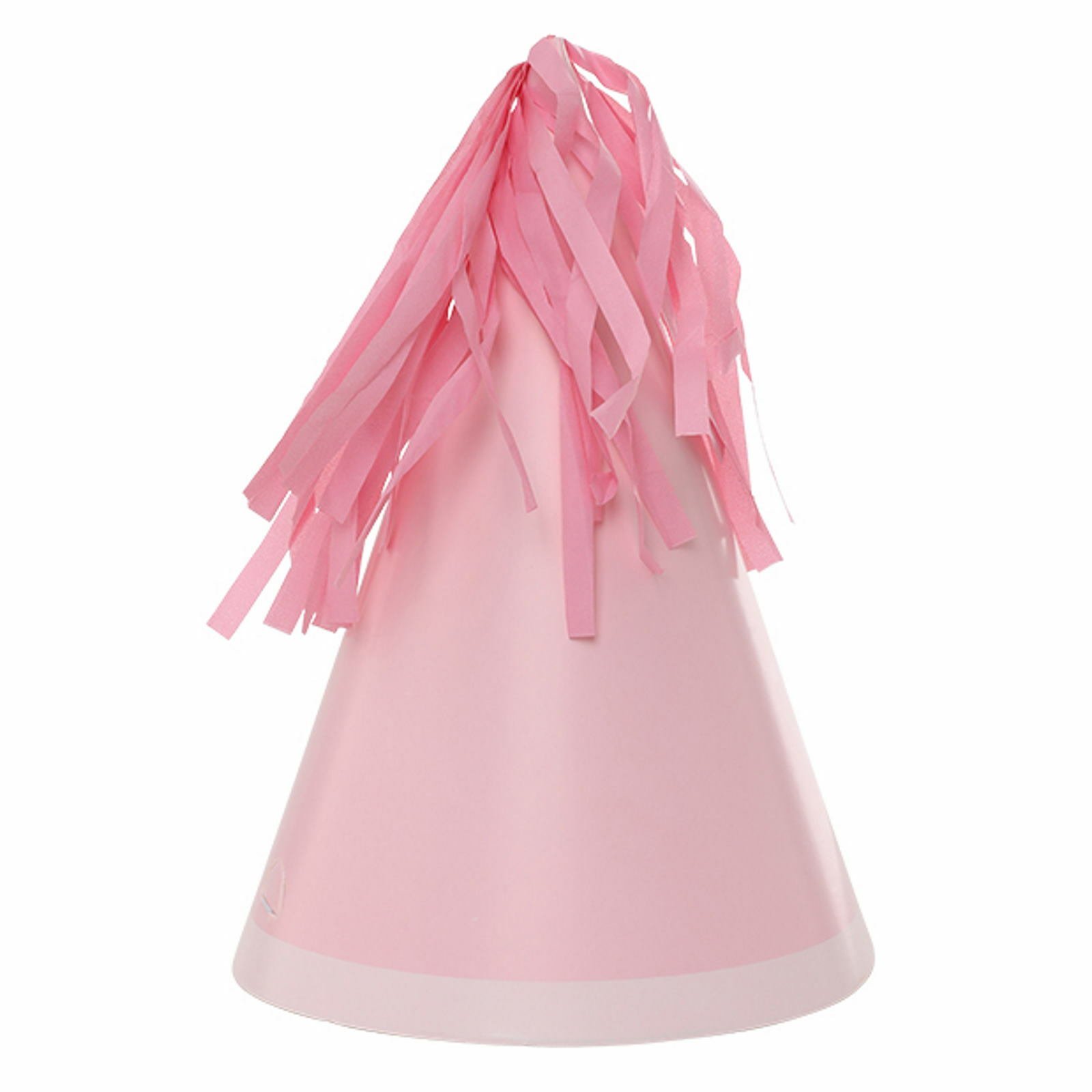 Pastel Pink Tassel Topper Party Hats (Pack of 10)