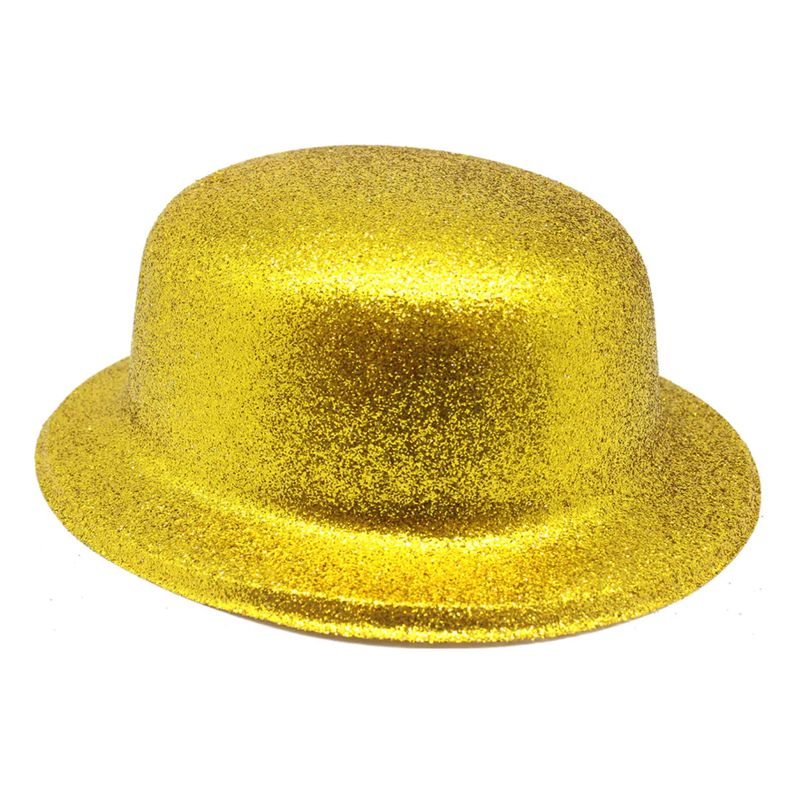 Gold Glitter Bowler Hat