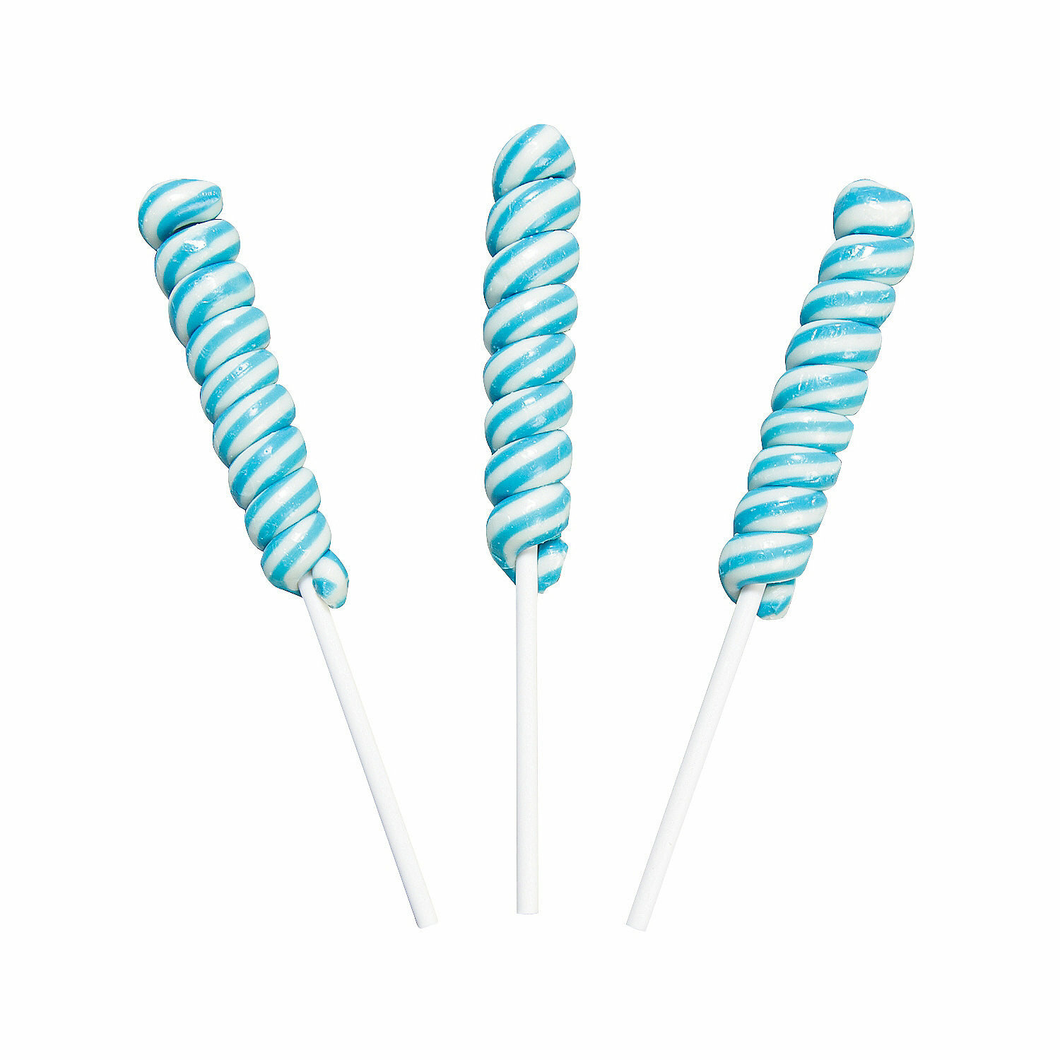 Light Blue Twirl Mini Lollipops (Pack of 12)