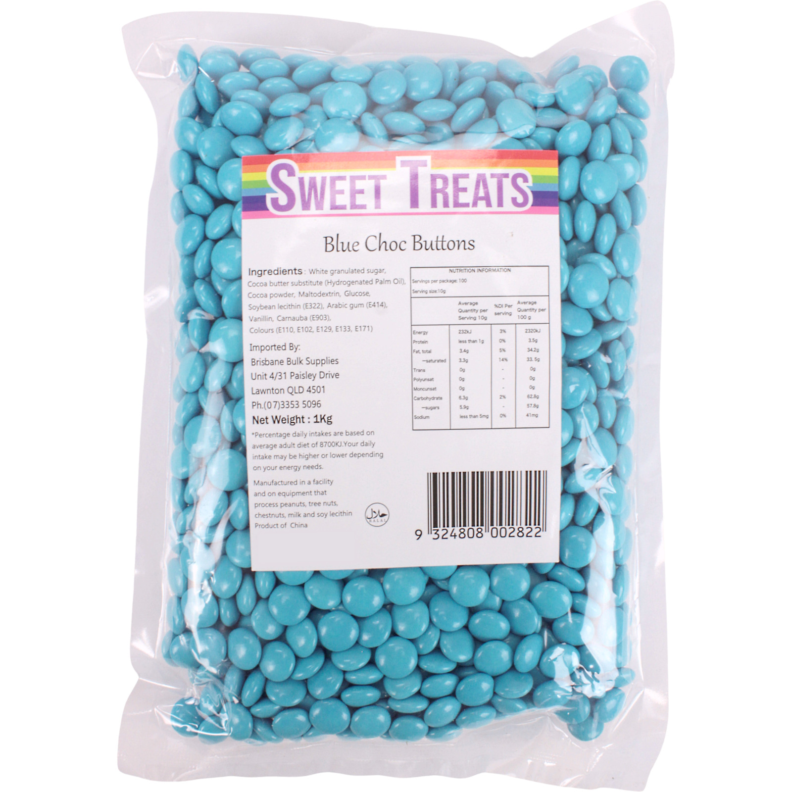Blue Chocolate Buttons (1kg)