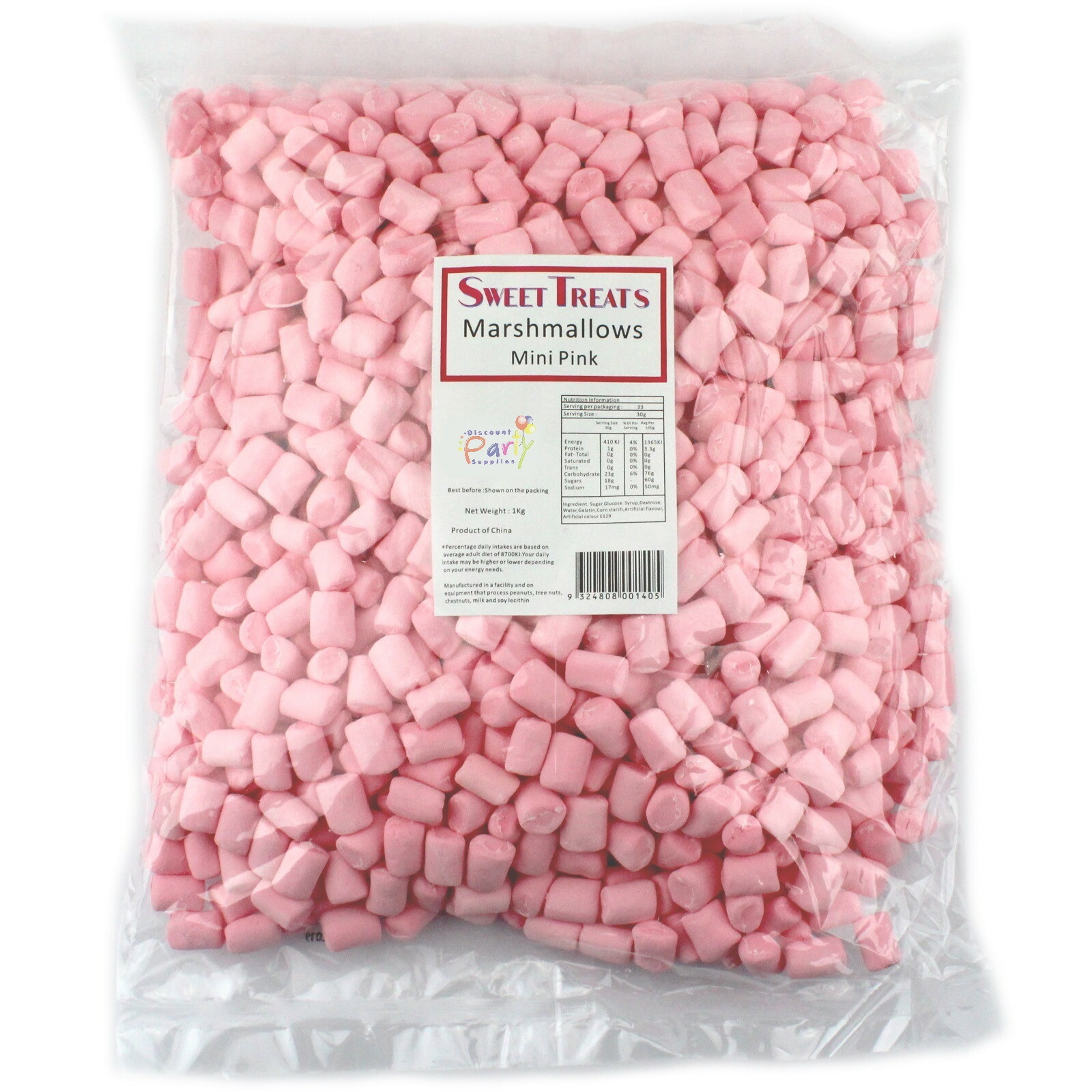 Mini Pink Marshmallows (1kg)
