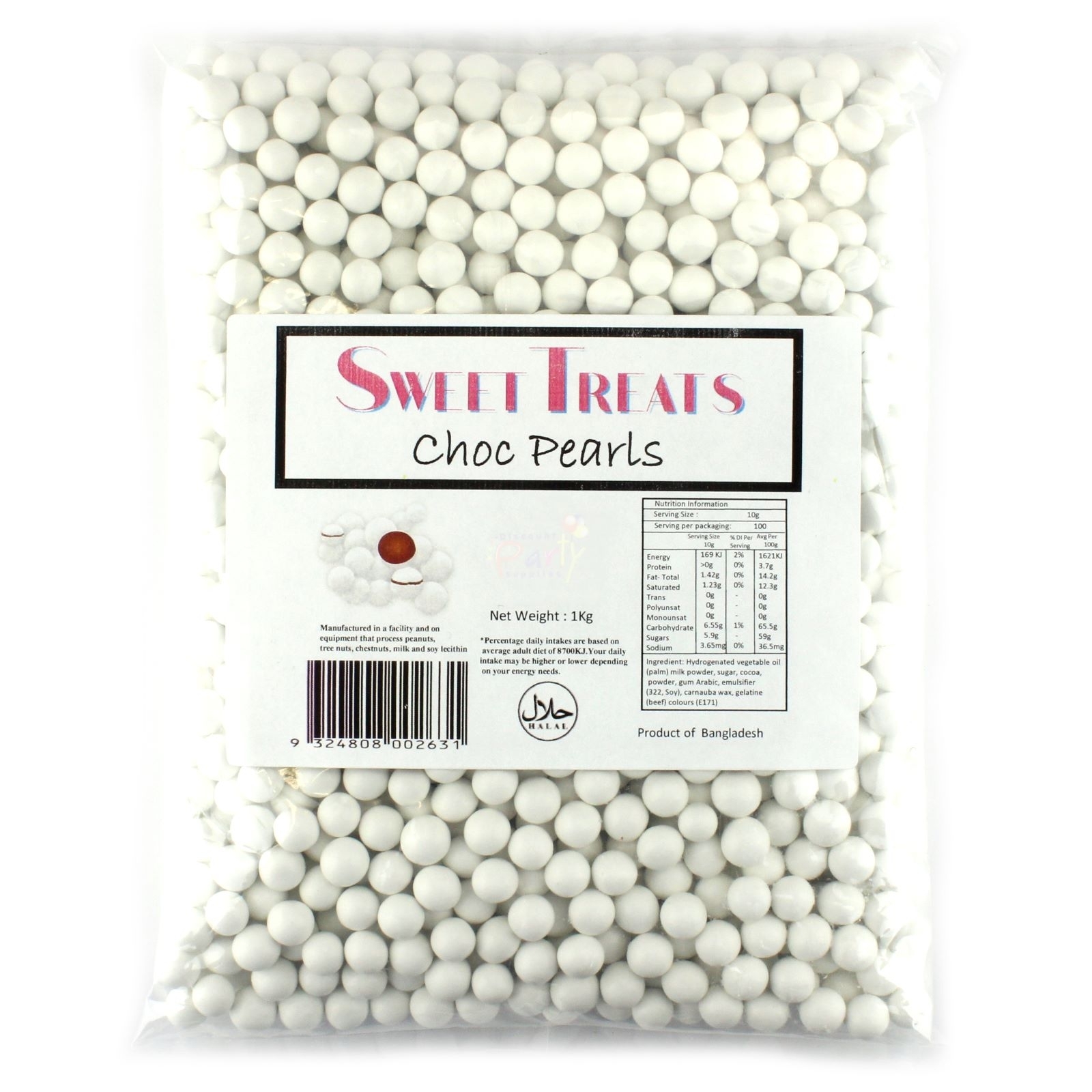 White Choc Pearls (1kg)
