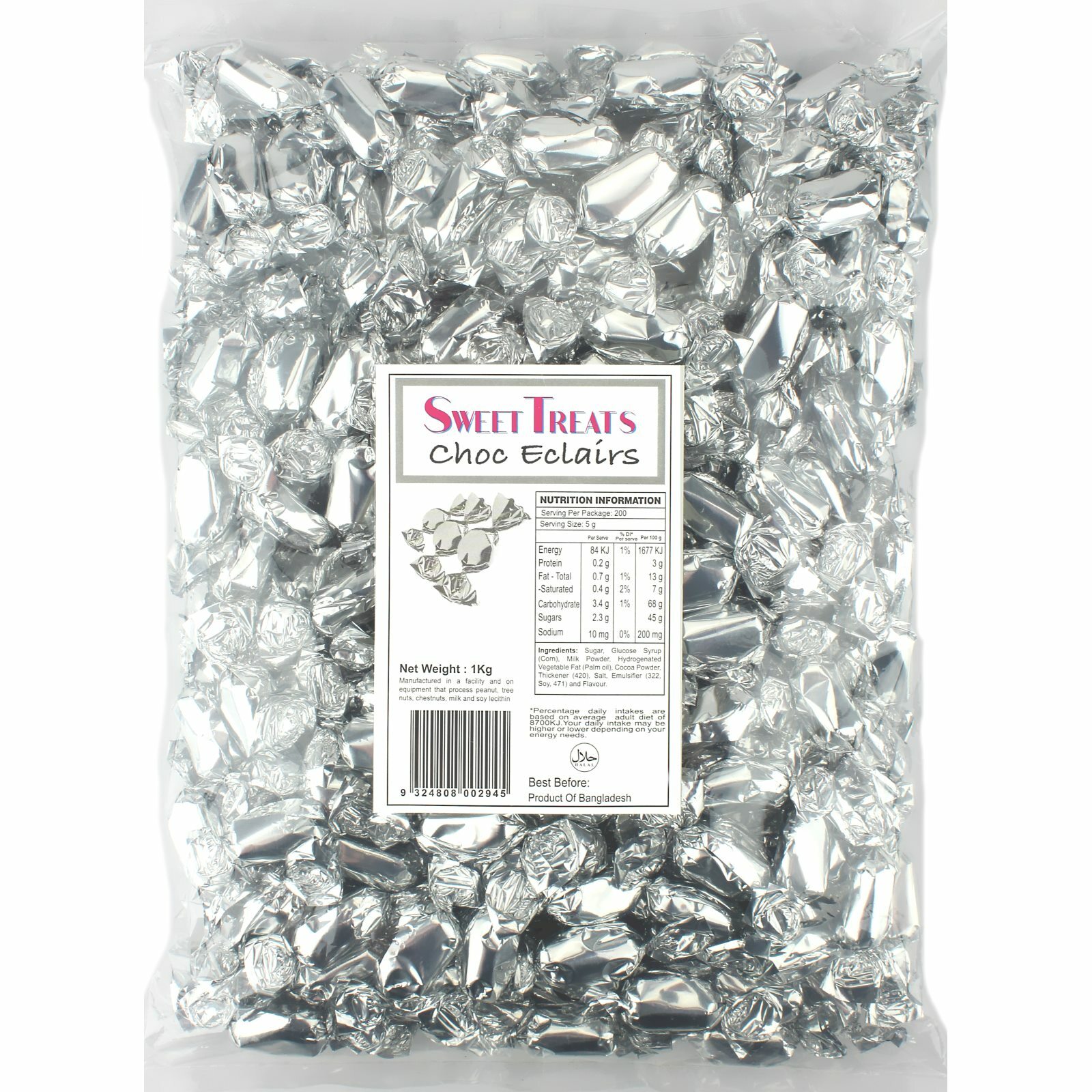 Silver Choc Eclairs (1kg)