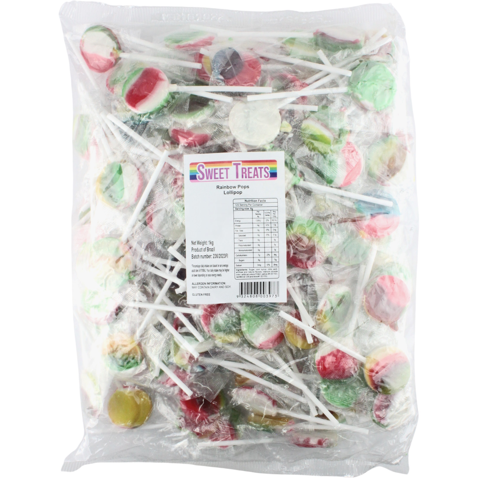 Rainbow Round Lollipops (1kg)