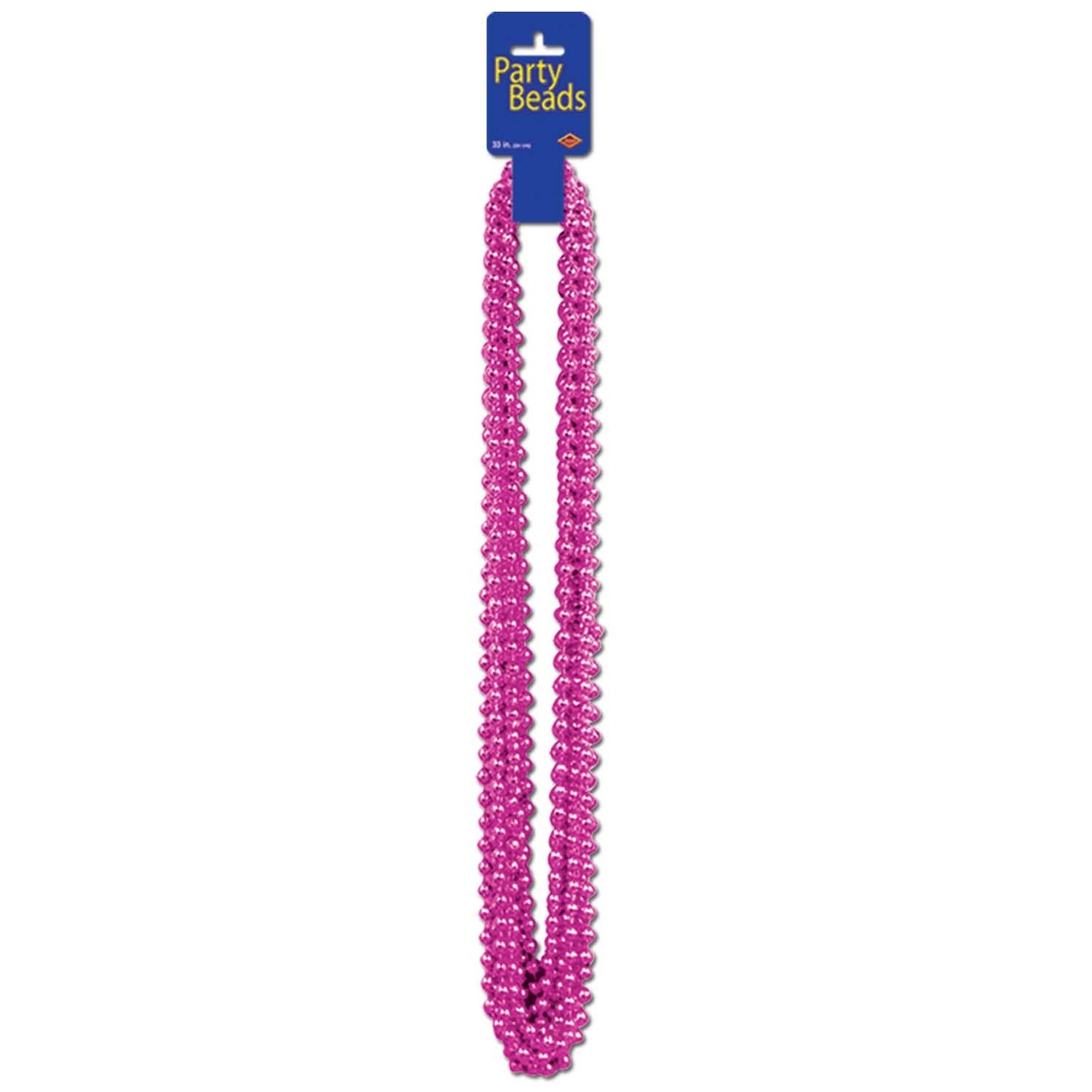 Pink Beads Necklaces (Pack of 12)