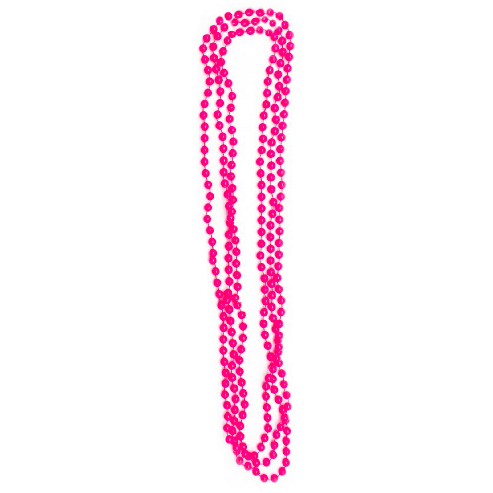 Neon Hot Pink Bead Necklaces (Pack of 3)