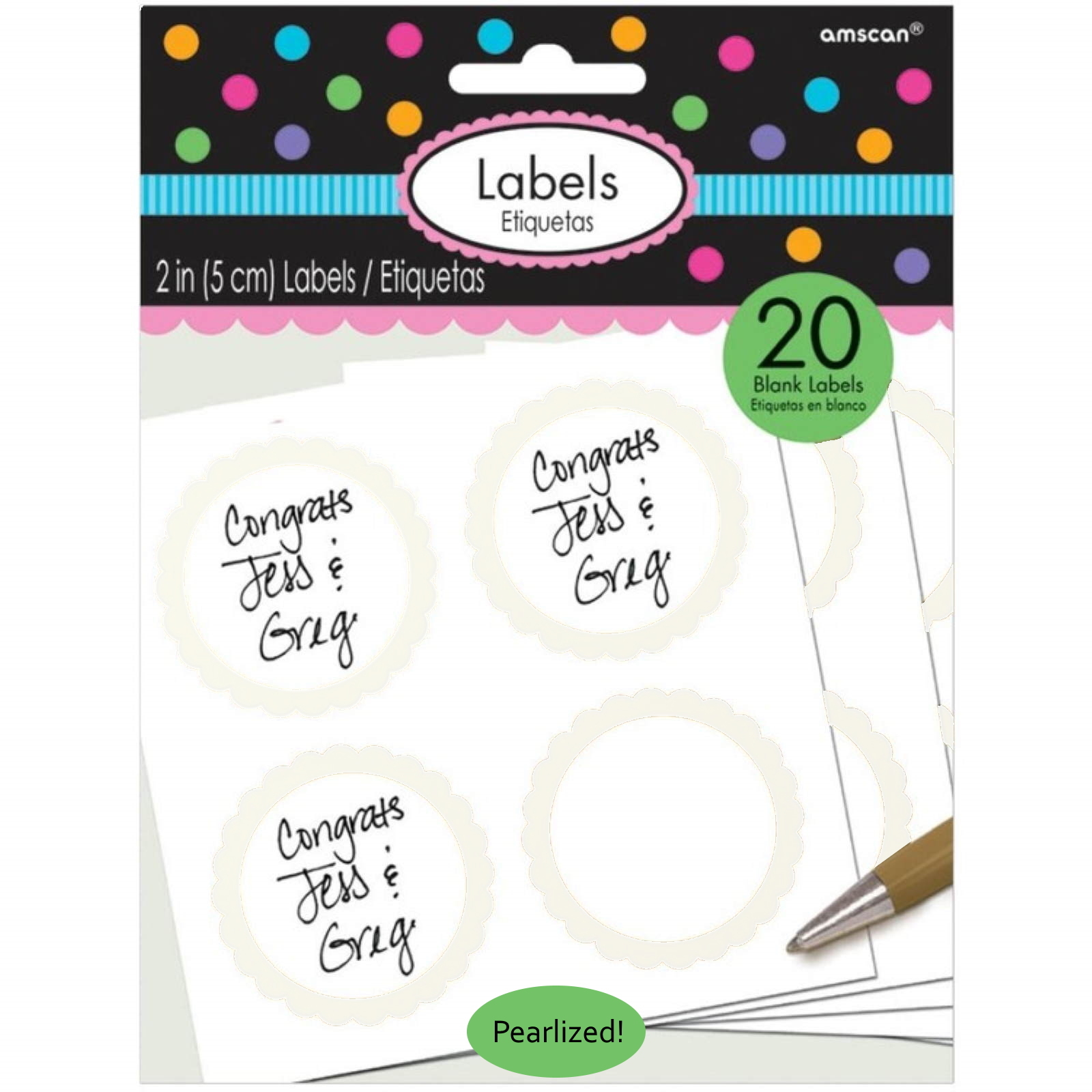 White Favour Labels (Pack of 20)