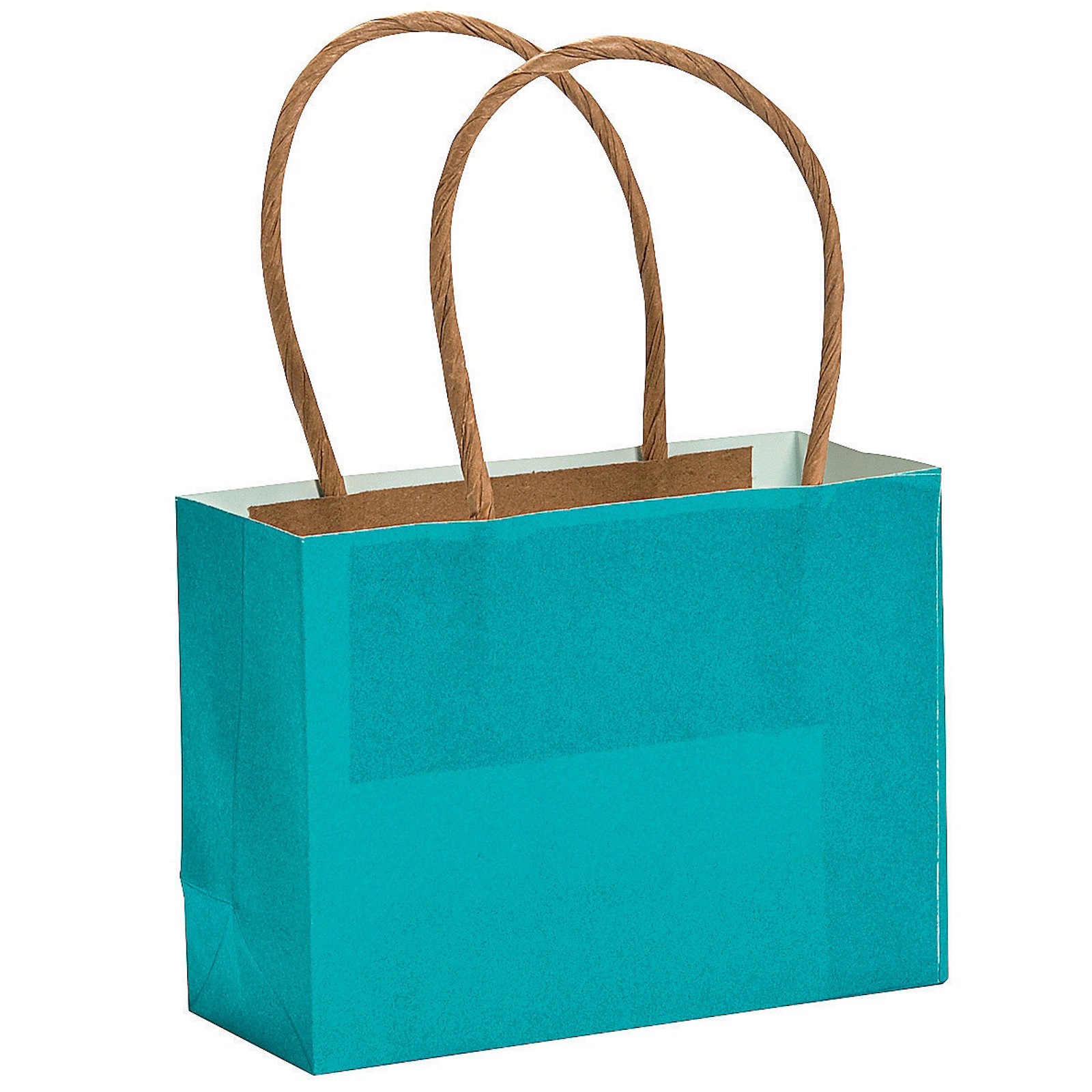 Turquoise Small Paper Gift Bags (Pack of 12)