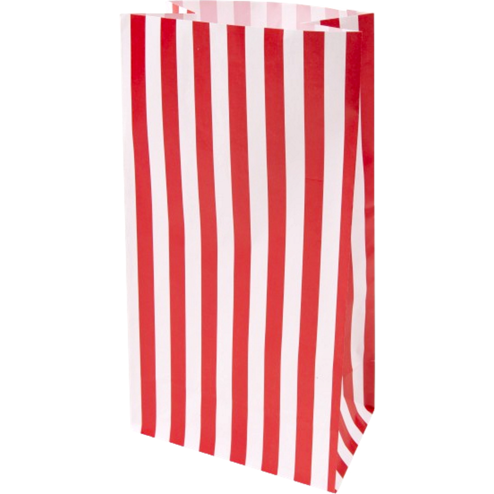 Red and White Stripe Paper Lolly/Treat Bags (Pack of 10)