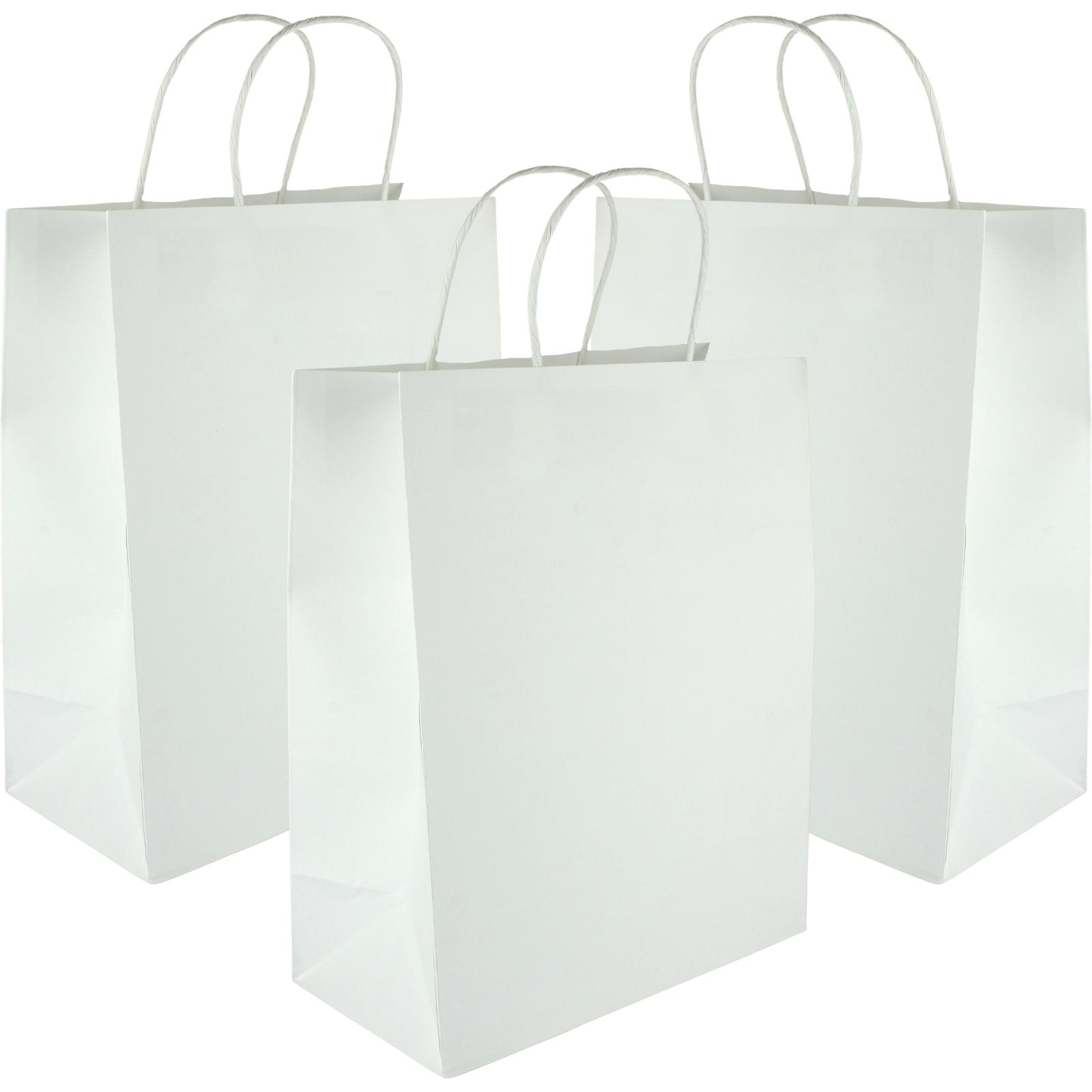 White Kraft Paper Gift Bags 32cm (Pack of 5)