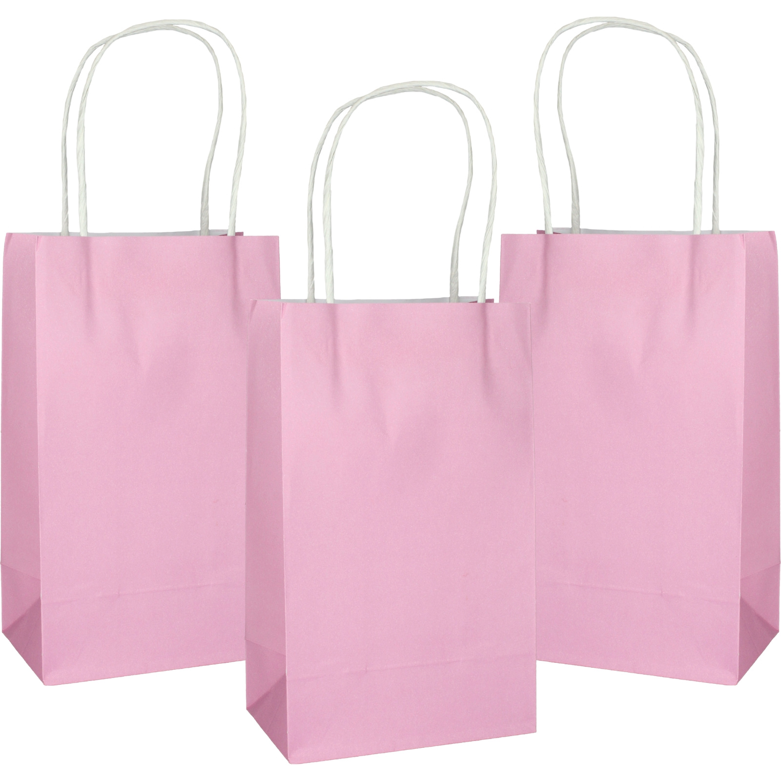 Pastel Pink Paper Gift Bags 21.5cm (Pack of 5)