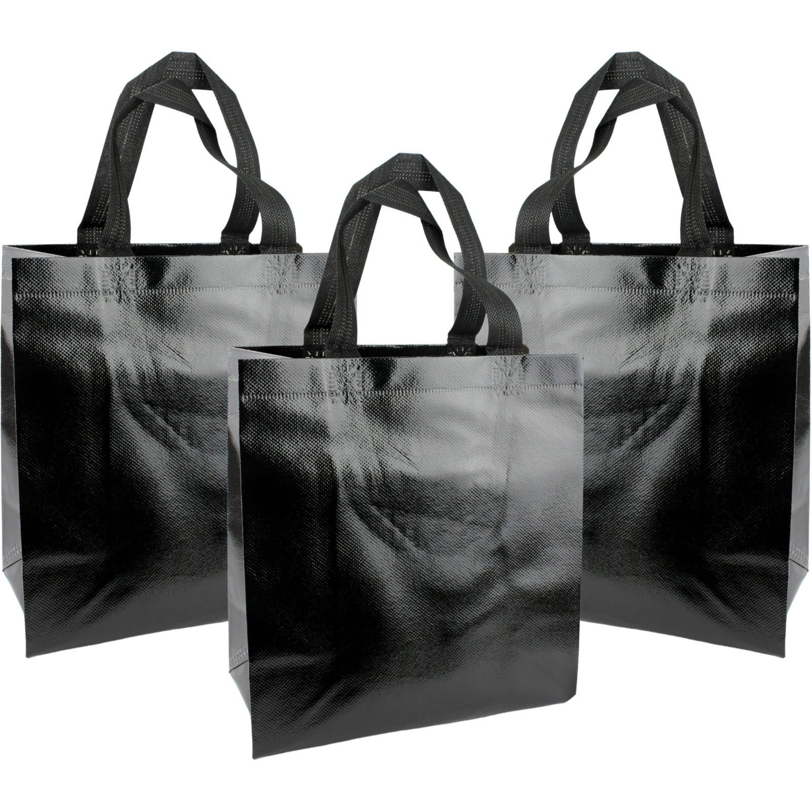 Black Party Tote Bags (Pack of 12)