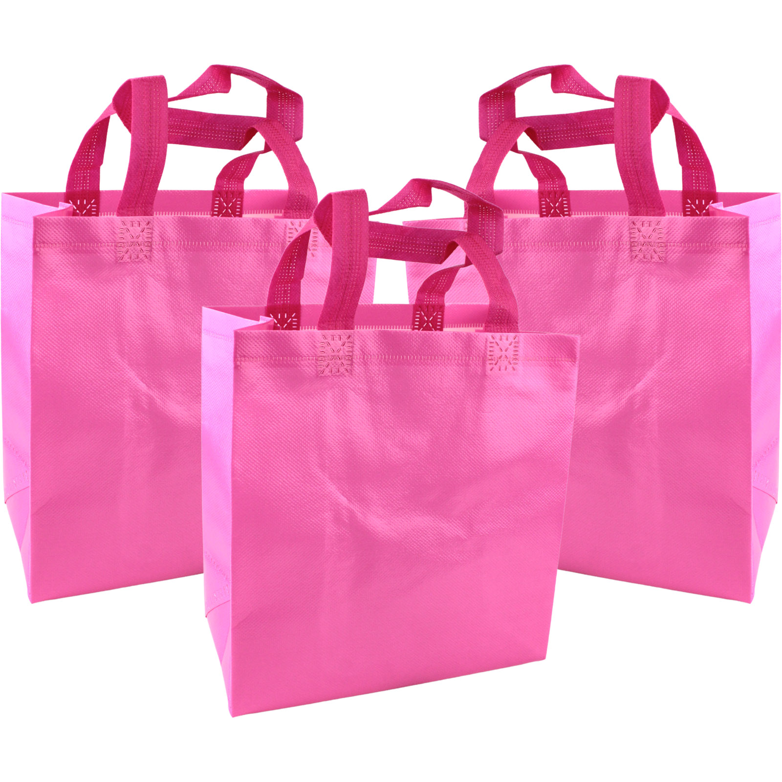 Hot Pink Party Tote Bags (Pack of 12)