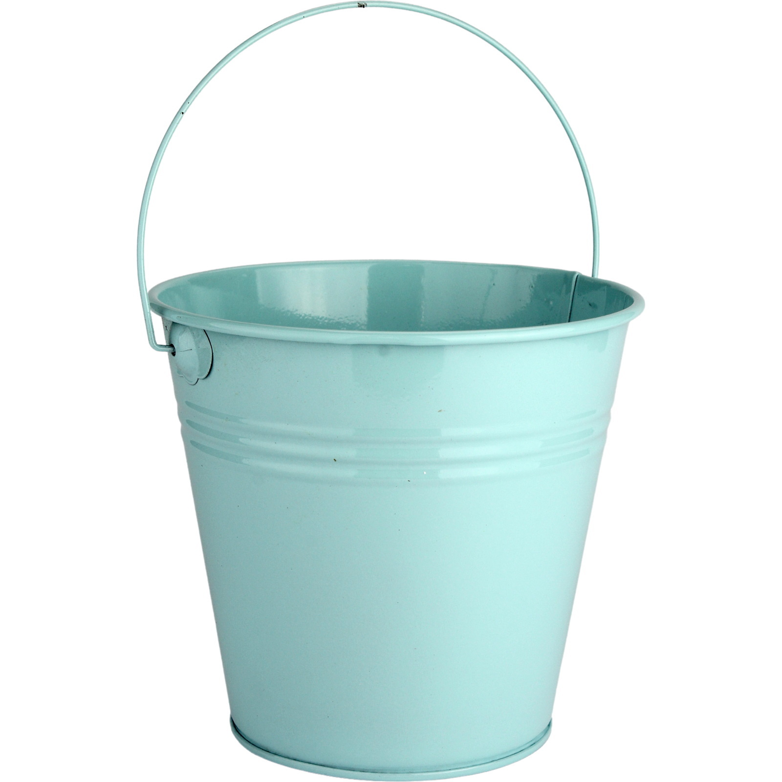 Light Blue Metal Bucket 12cm