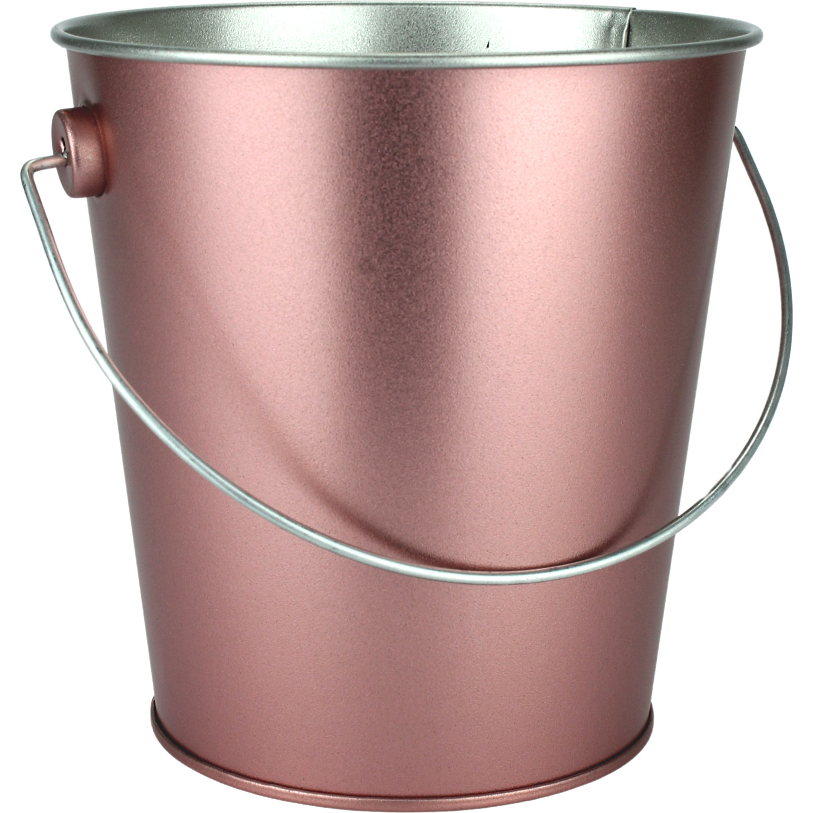 Rose Gold Metal Bucket 12cm 