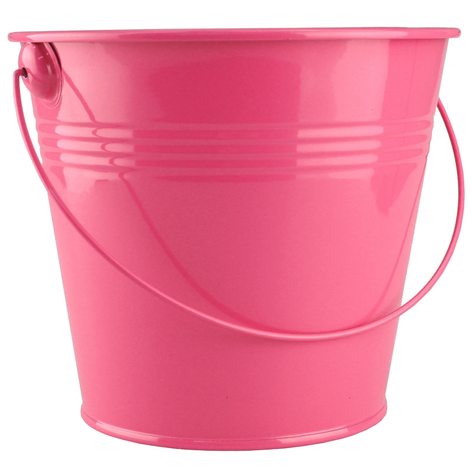 Hot Pink Metal Favour Bucket (Medium)