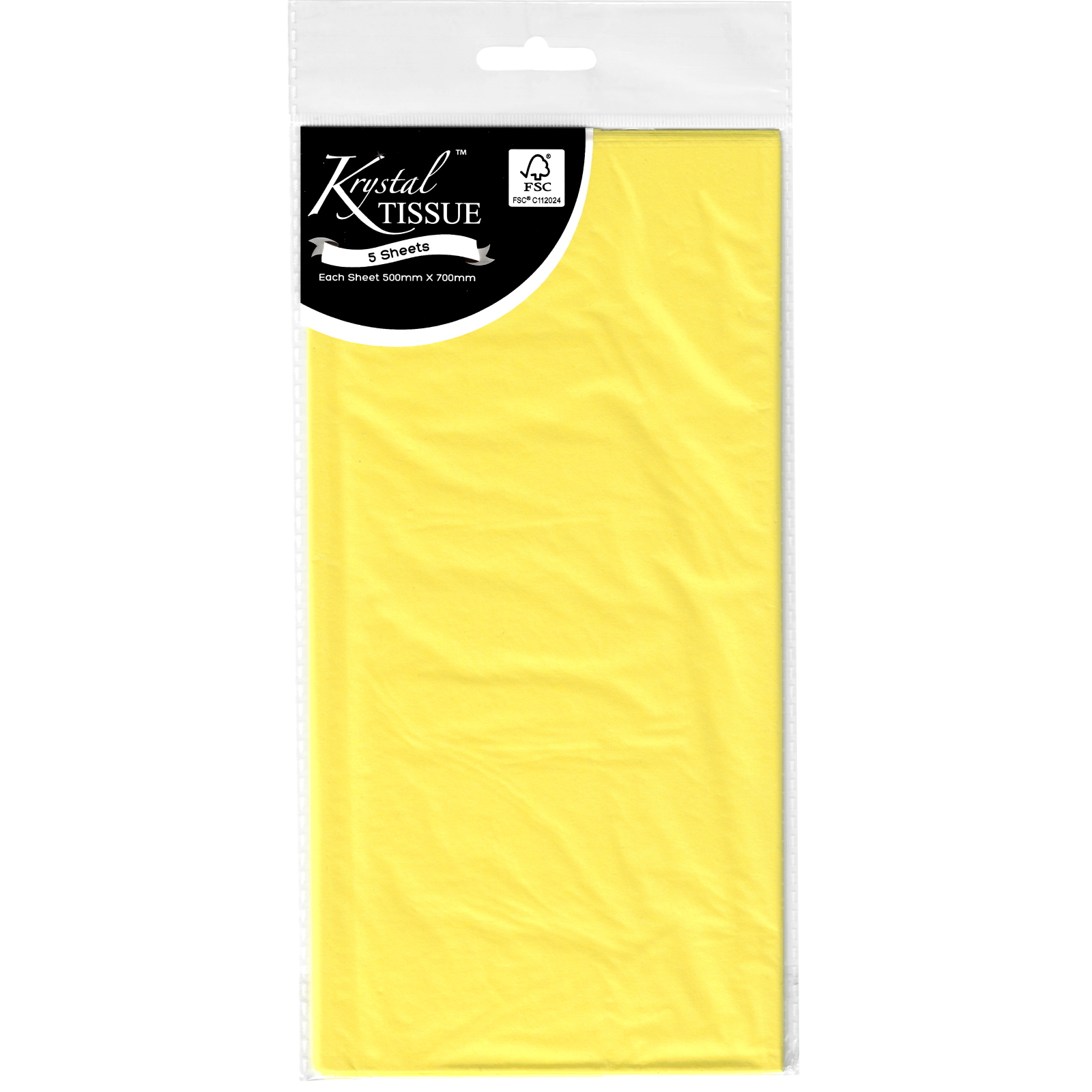 Krystal Yellow Tissue Paper (5 Sheets)