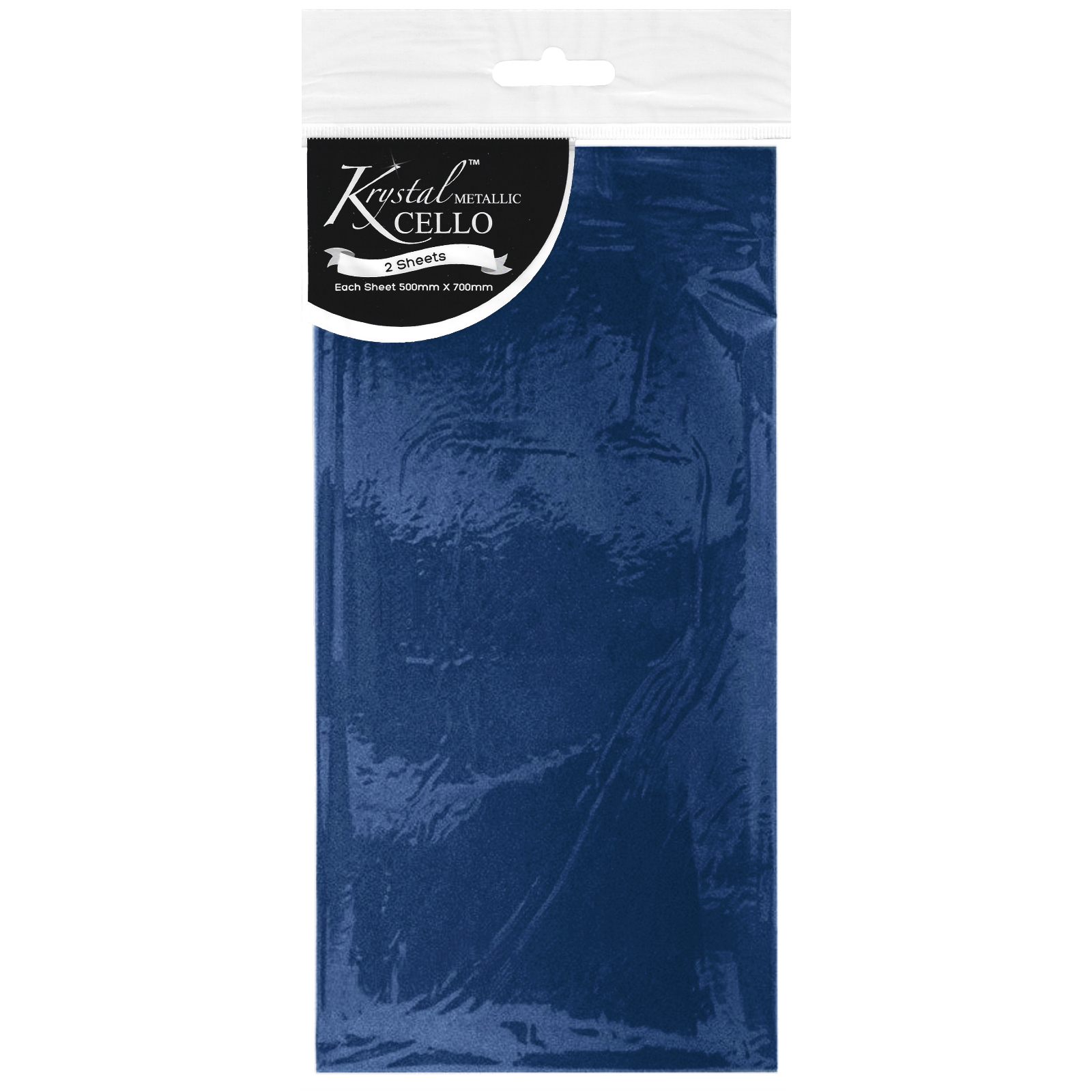 Krystal Blue Metallic Cellophane (2 Sheets)