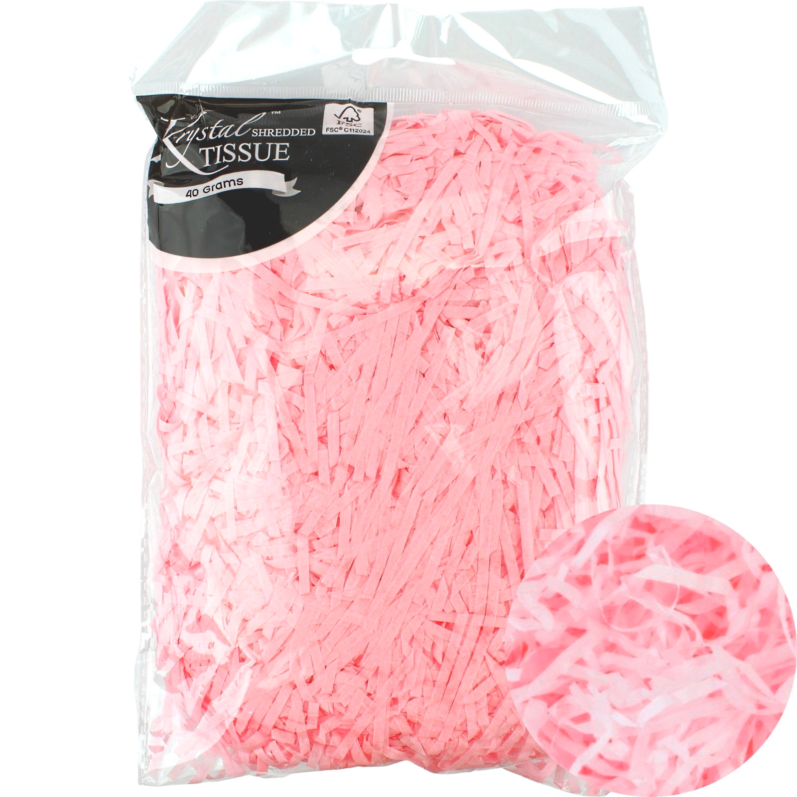 Light Pink Shredded Tissue Paper (40g Bag) 