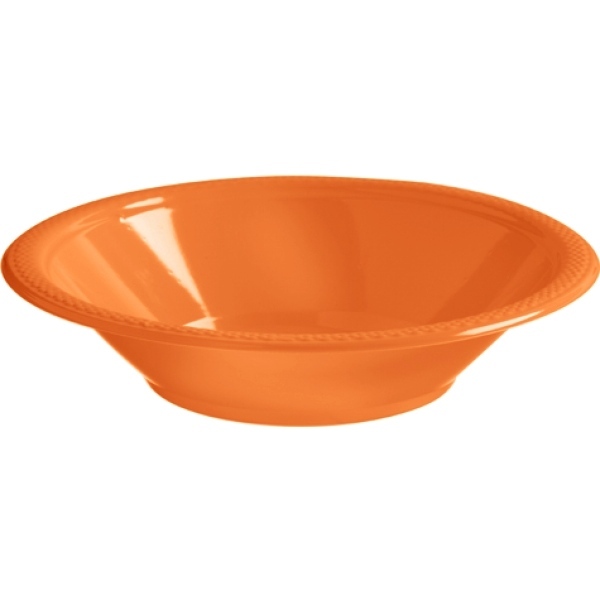 Orange Plastic Bowls (Pack of 20)