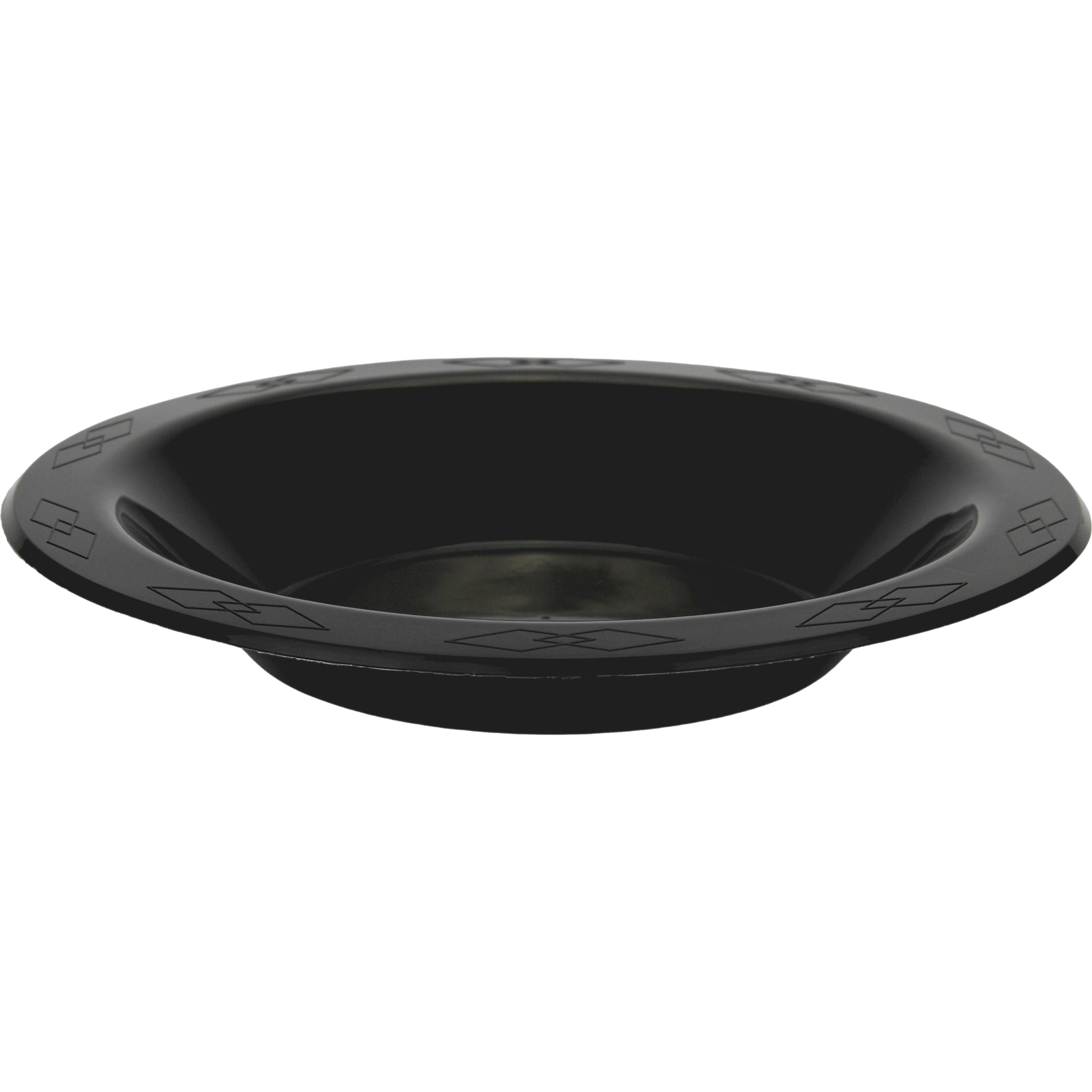 Black 18cm Plastic Reusable Bowls (Pack of 25)