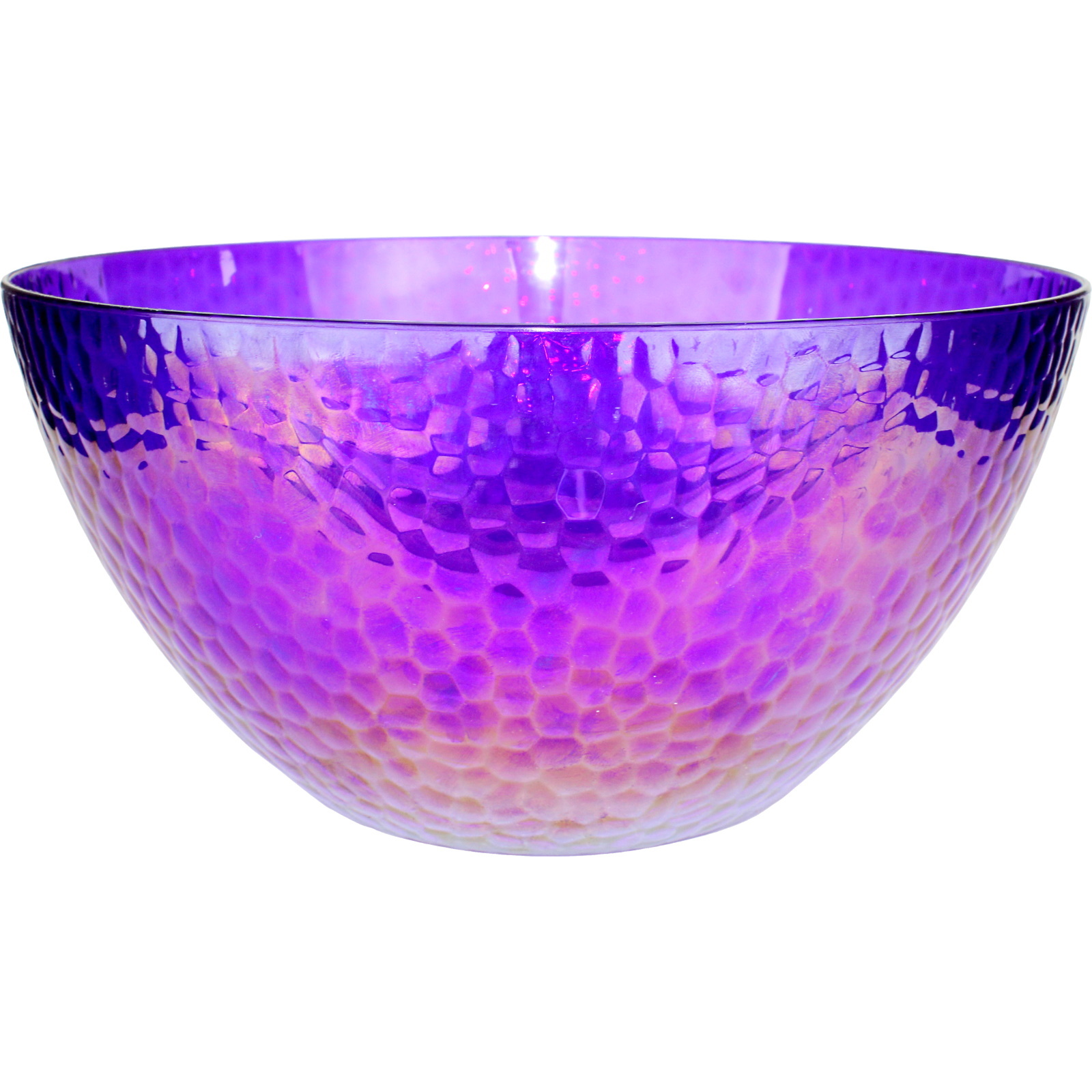 Purple Iridescent Plastic Serving Bowl