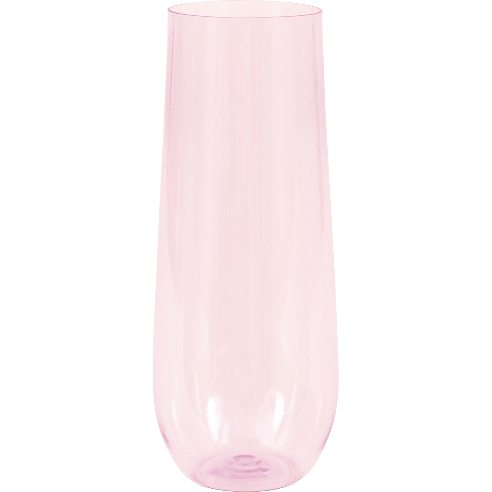 Pink Reusable Plastic Stemless Champagne Glass 266ml 