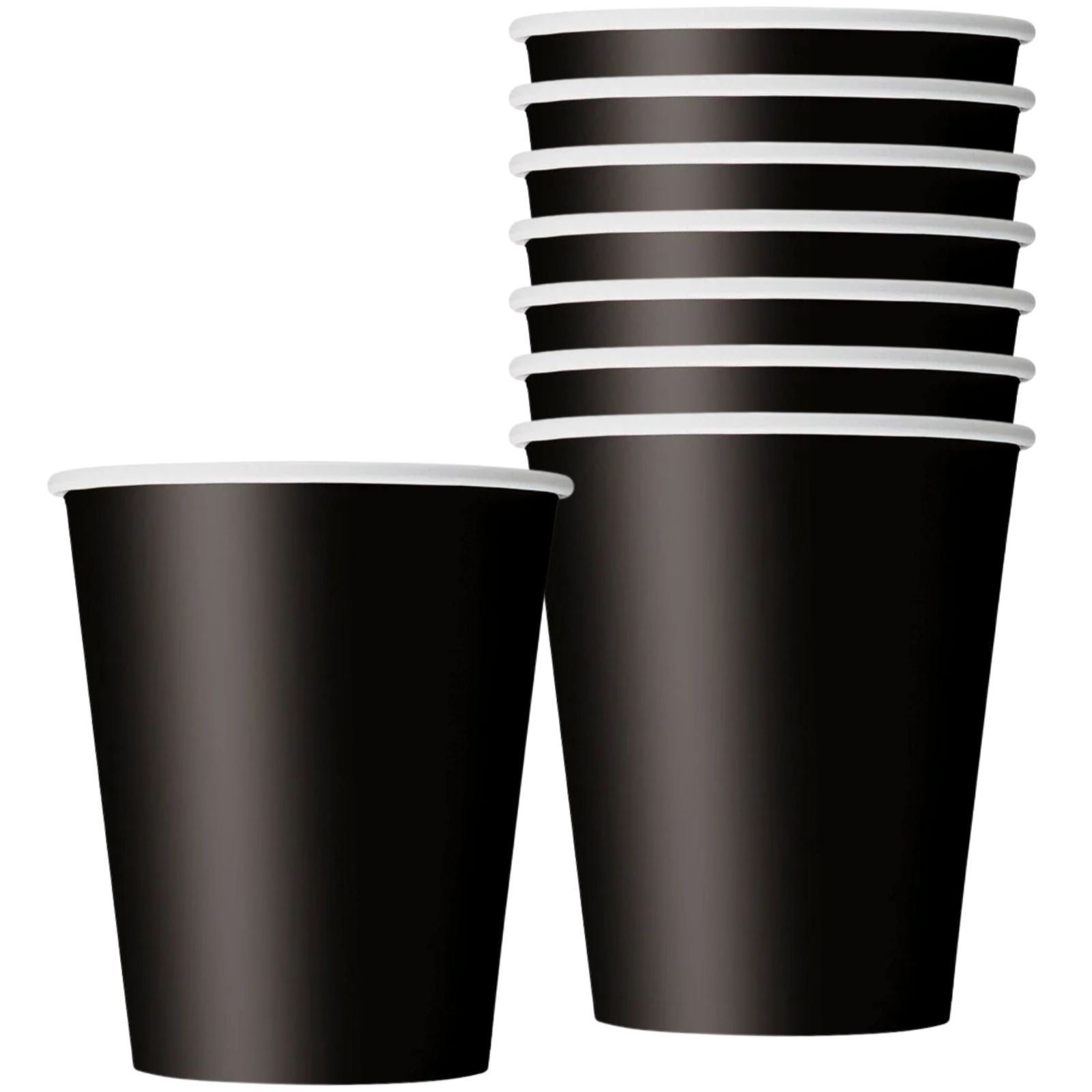 Black Paper Cups (Pack of 8)