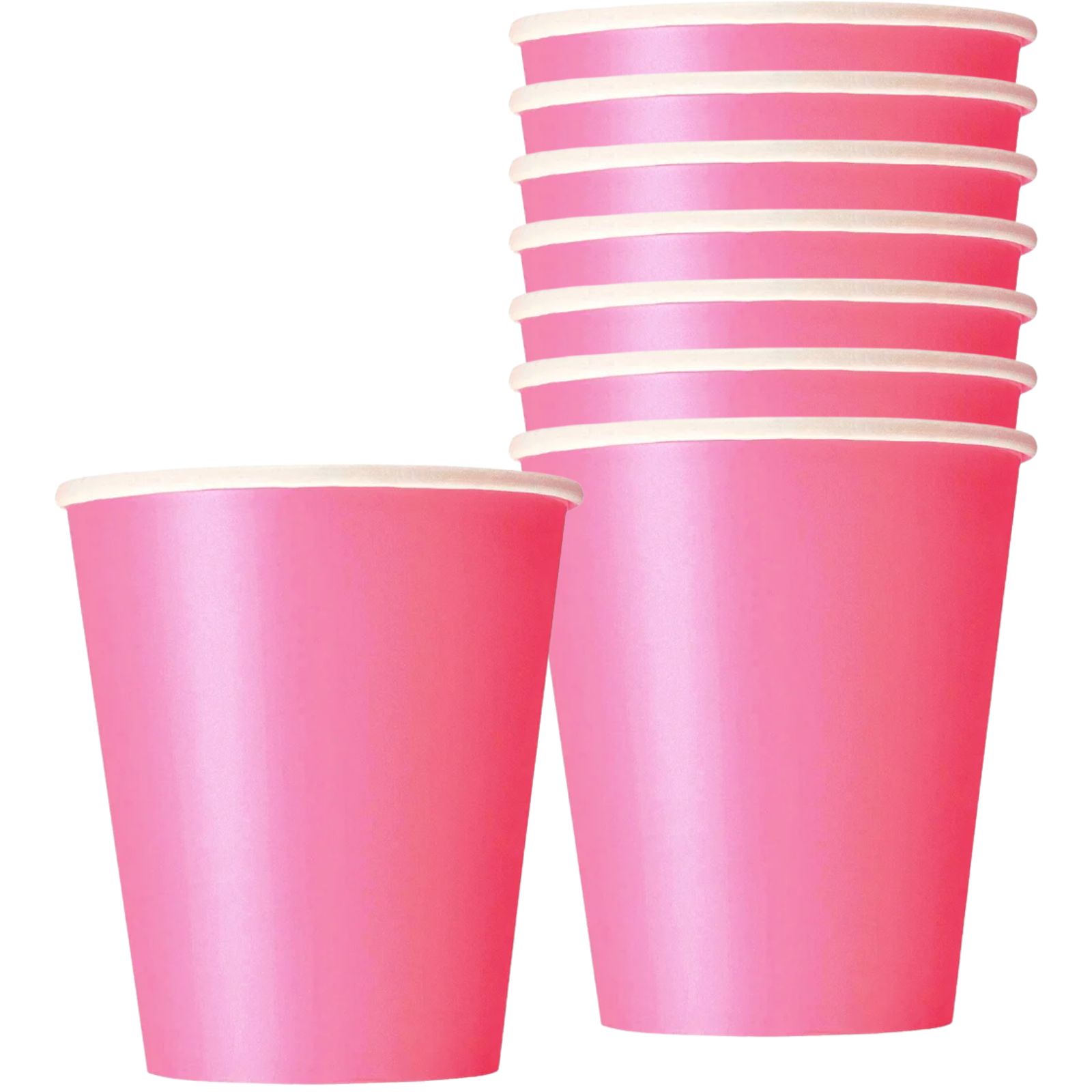 Hot Pink Paper Cups (Pack of 8)