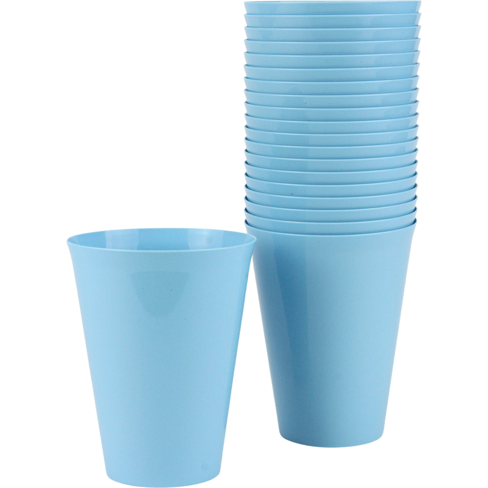 Ice Light Blue Plastic Reusable Cups 285ml (Pack of 20)