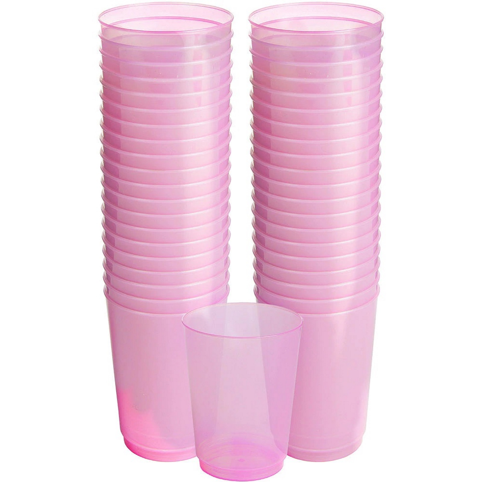 Light Pink Plastic Cups (Pack of 72)