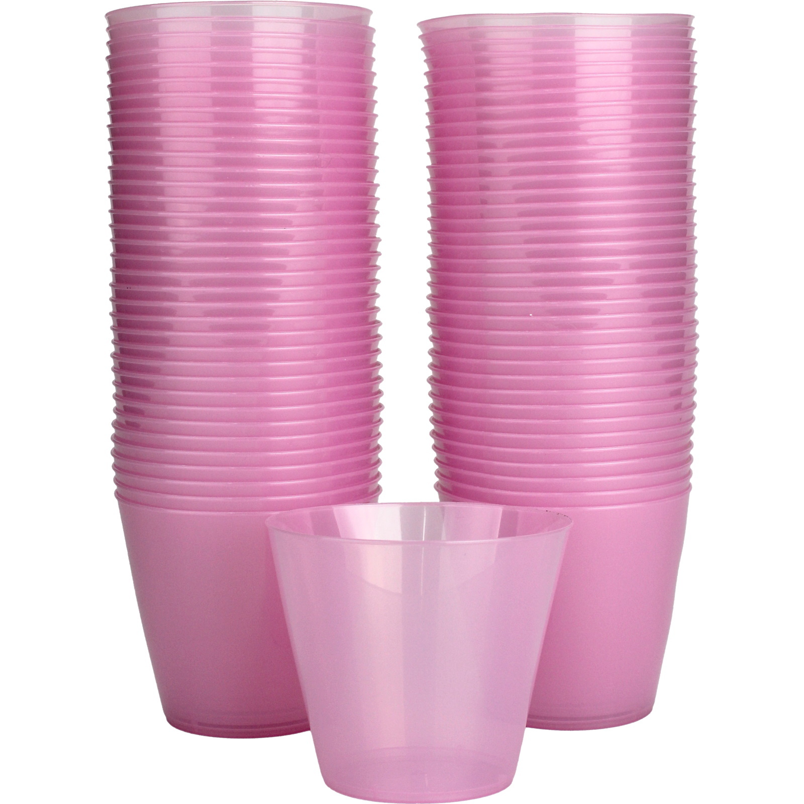 New Pink Plastic Tumbler Cups (Pack of 72)