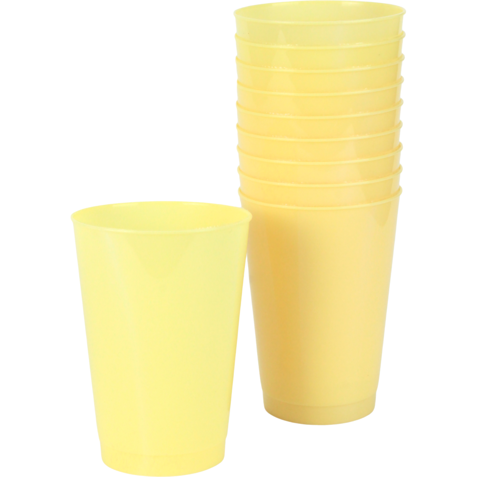 Everyday Living Pastel Yellow Reusable Cups 380ml (Pack of 10)