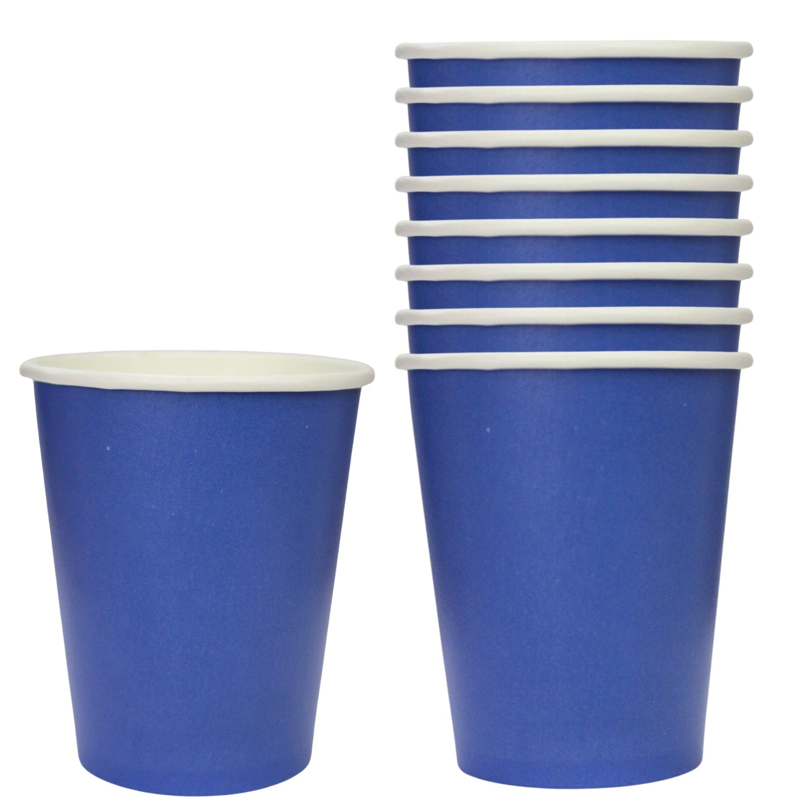 Dark Blue Paper Cups 266ml (Pack of 12) 