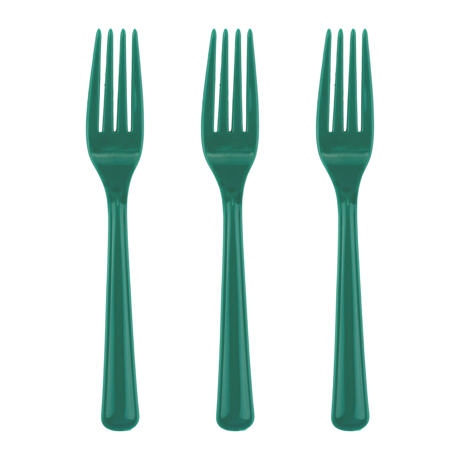 Green Reusable Plastic Forks (Pack of 20)