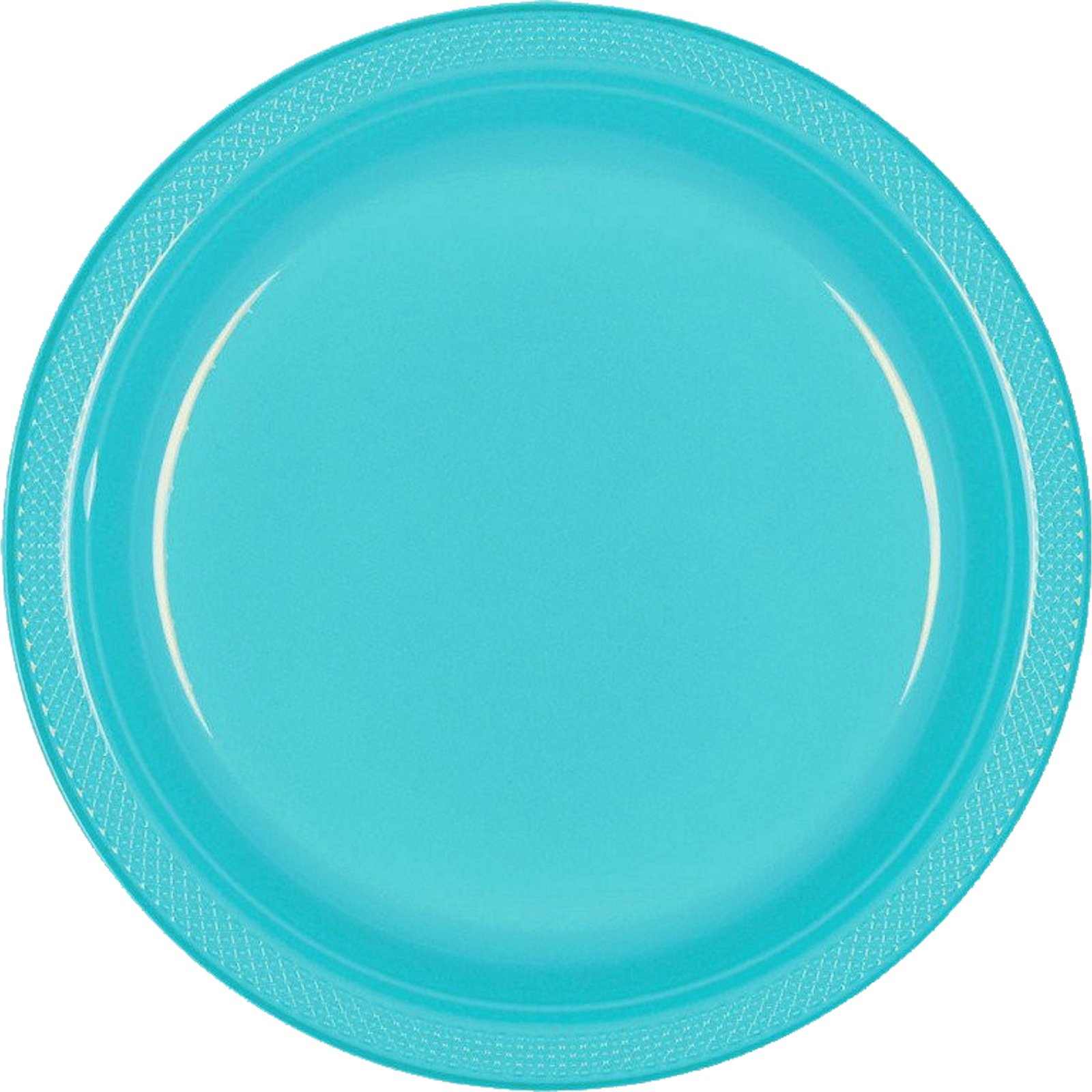 Amscan Caribbean Blue 26cm Reusable Plastic Plates (Pack of 20)