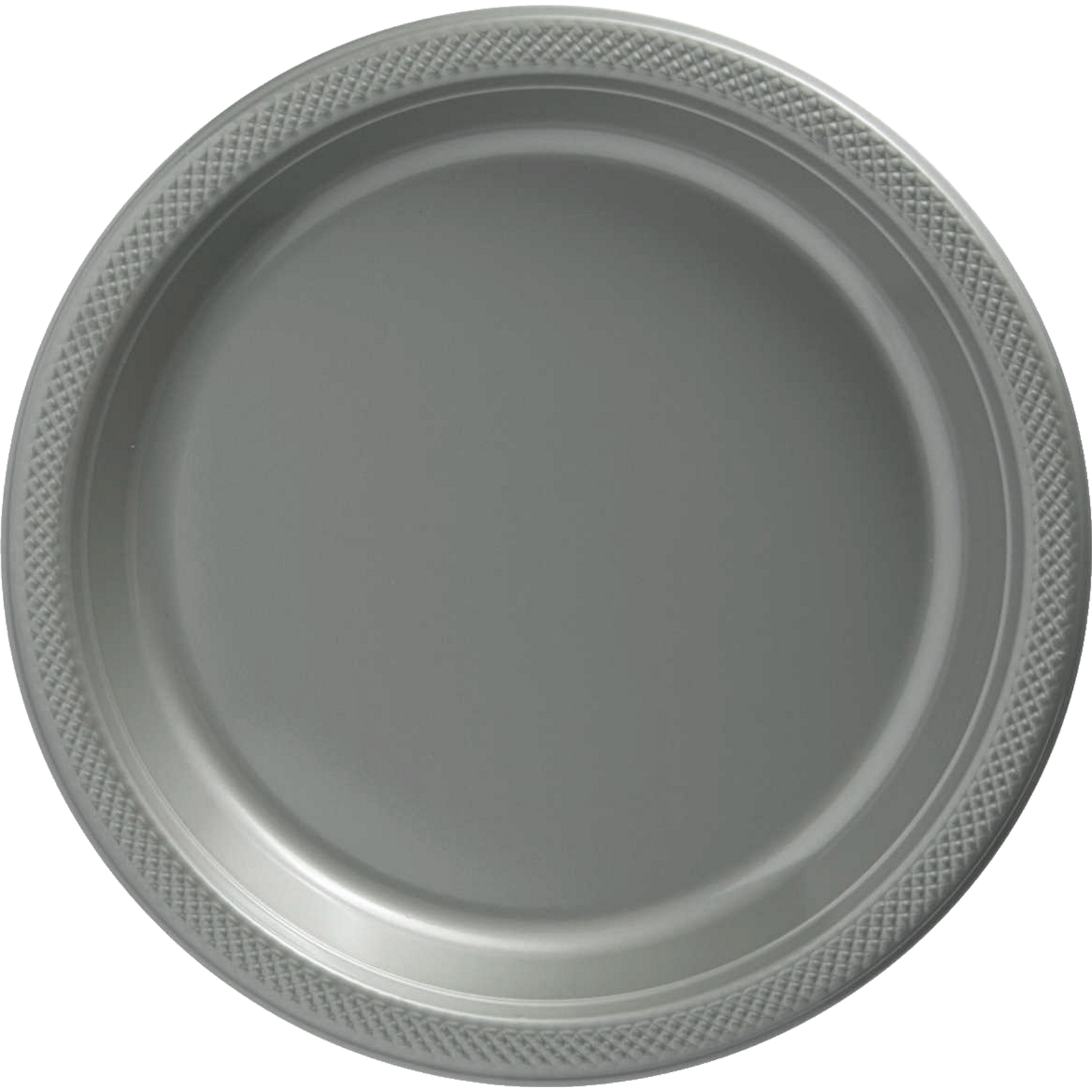 Amscan Silver 26cm Reusable Plastic Plates (Pack of 20)