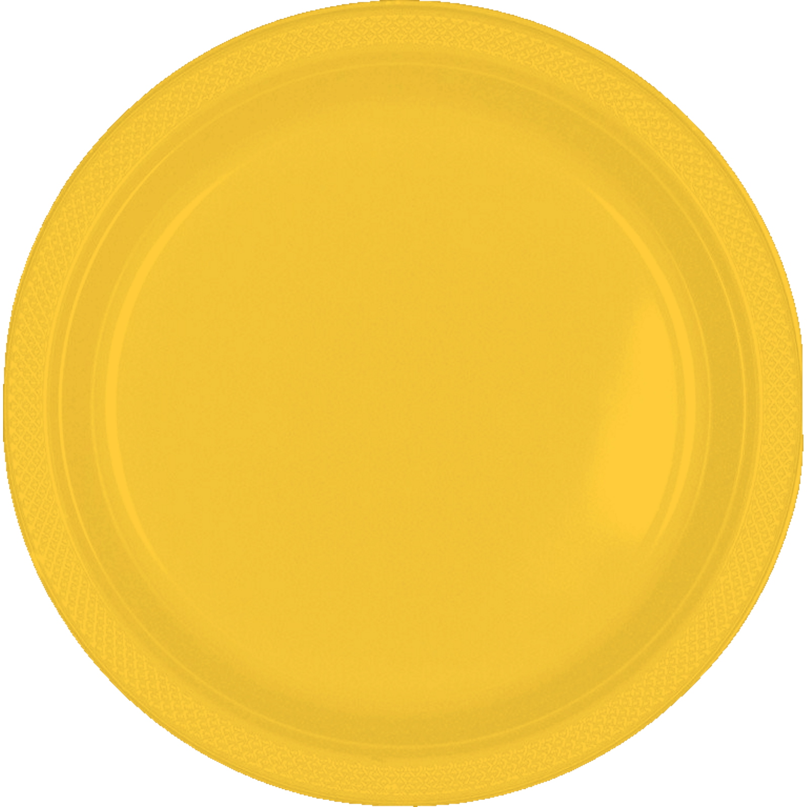 Sunshine Yellow 26cm Reusable Plastic Plates (Pack of 20)