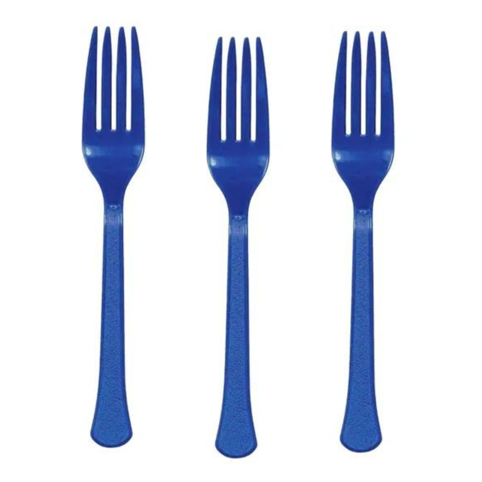 Royal Blue Reusable Plastic Forks (Pack of 20)