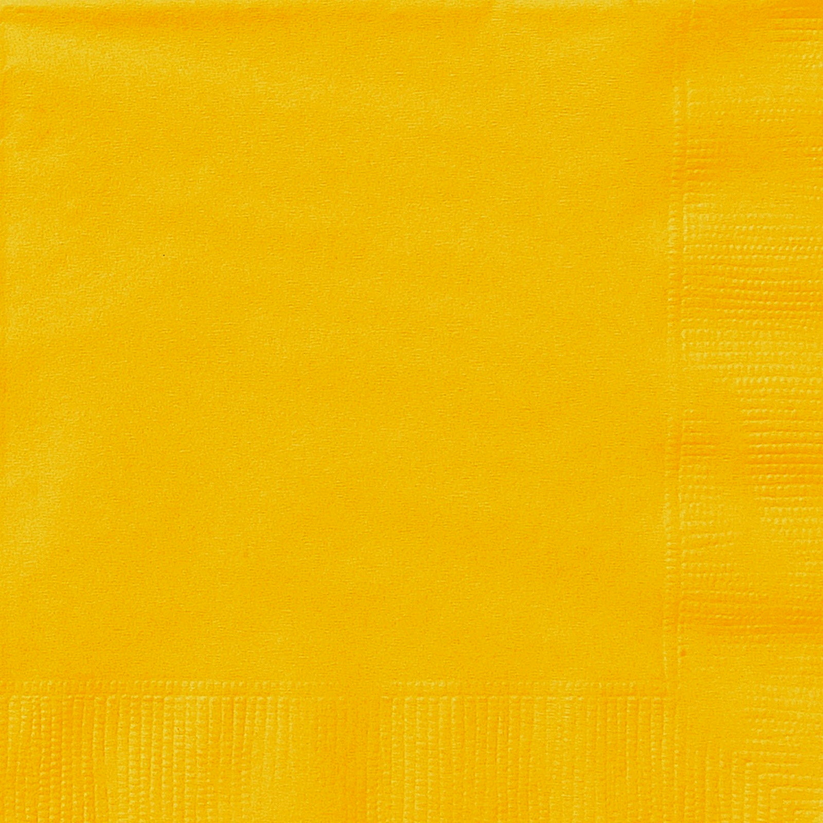 Yellow Large Napkins / Serviettes (Pack of 50)