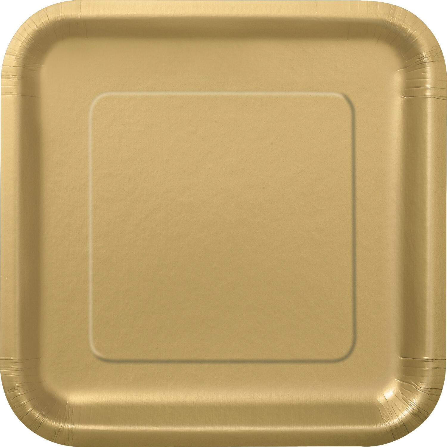 Gold Large Square Paper Plates (Pack of 14)