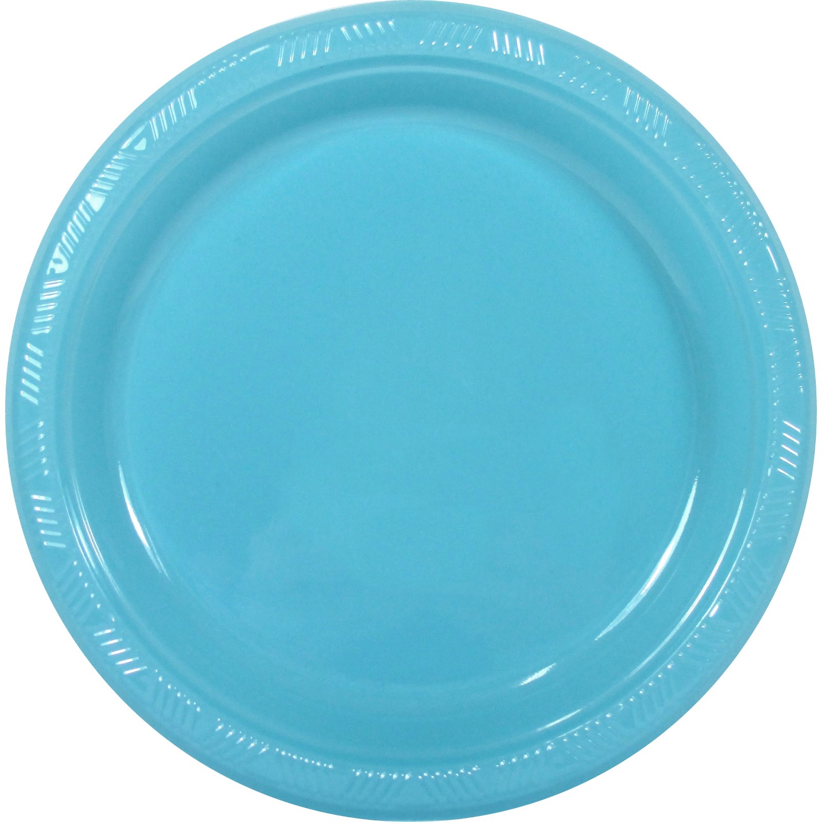 Light Blue Large Plastic Plates (Pack of 8)